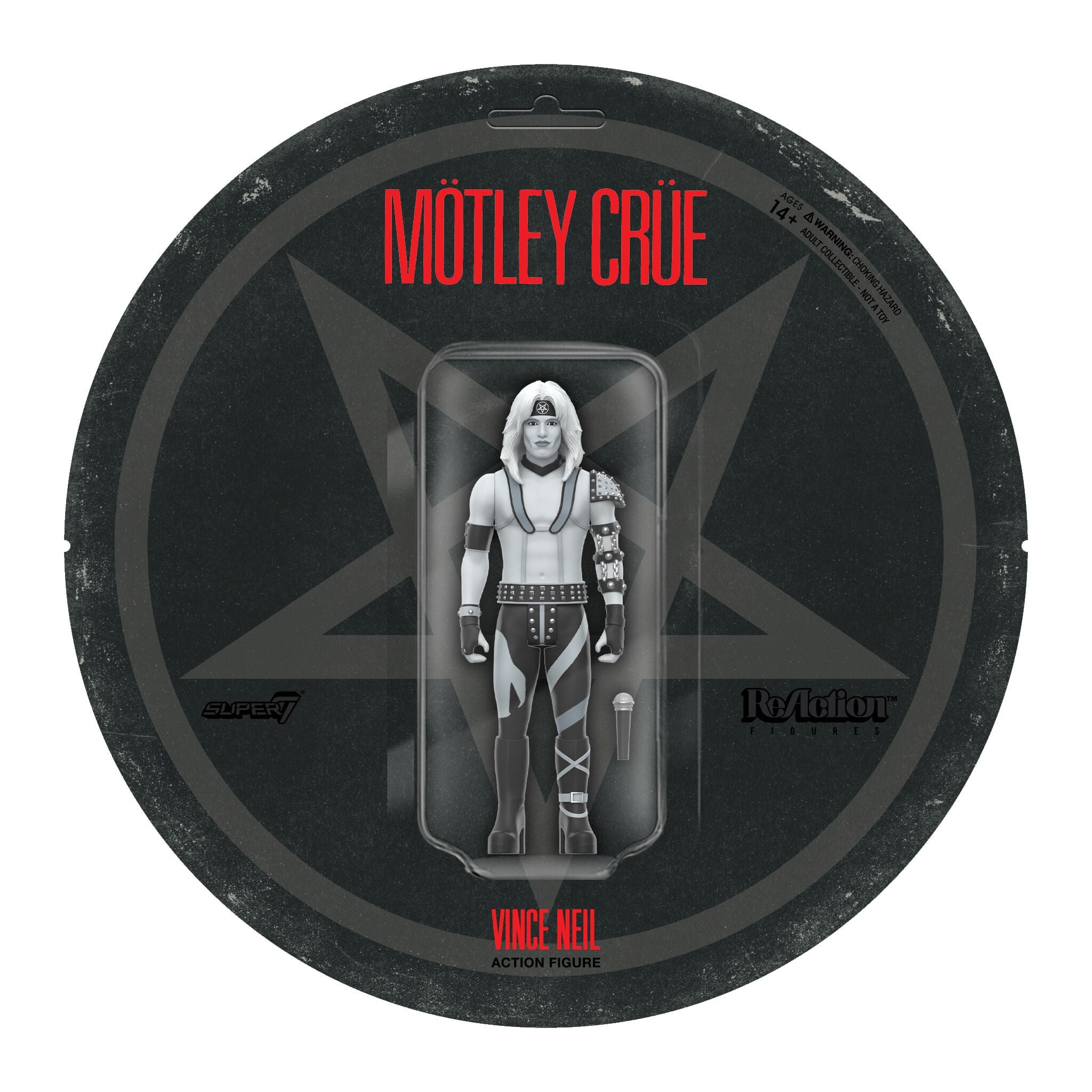 Motley Crue ReAction Figures Wave 02 - Vince Neil (Shout At The Devil - Black & White)