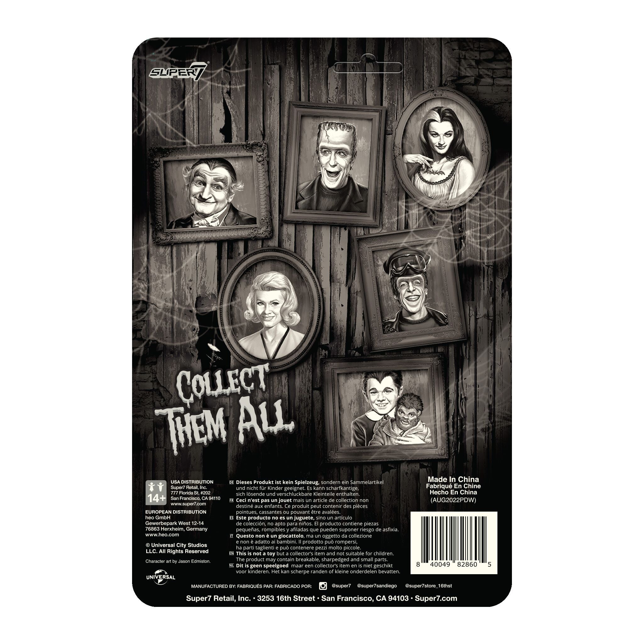 The Munsters ReAction Wave 3 - Hot Rod Herman (Grayscale)