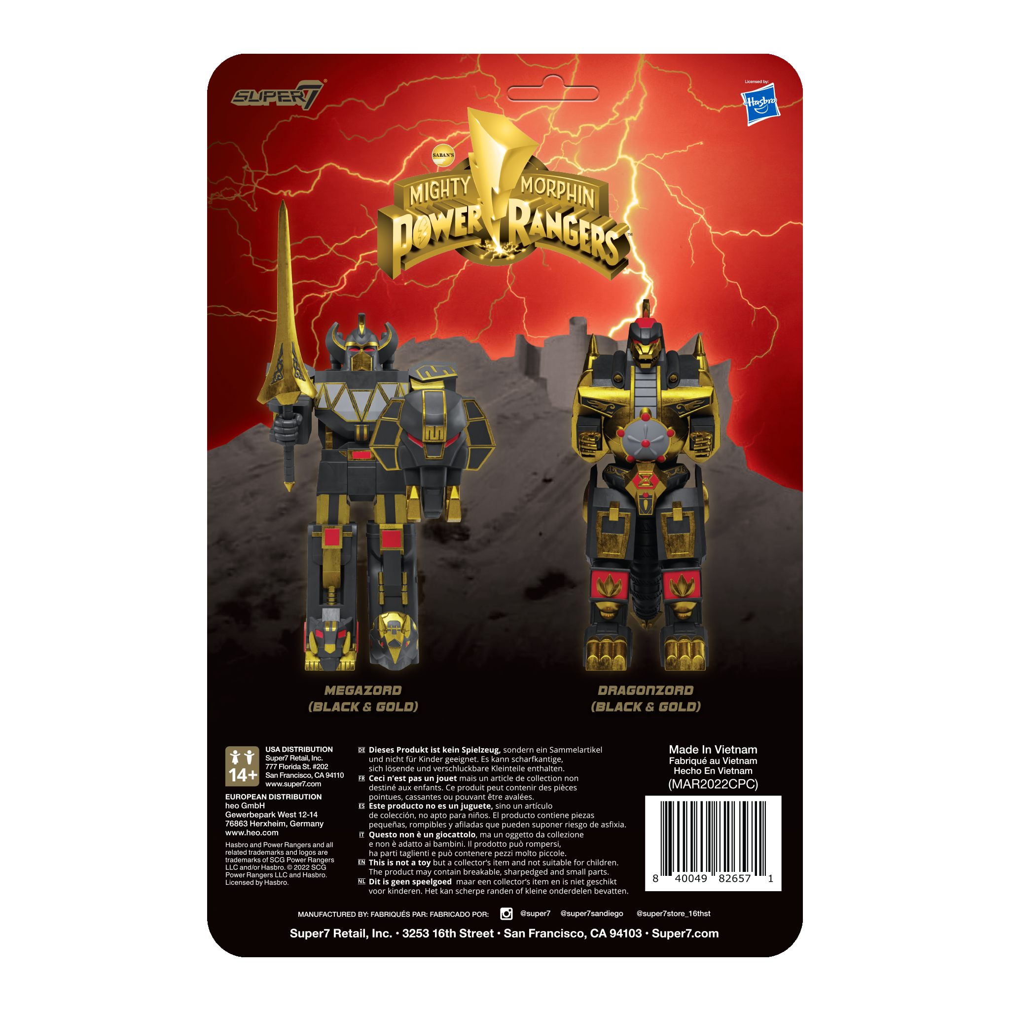 Mighty Morphin Power Rangers ReAction - Megazord (Black & Gold)