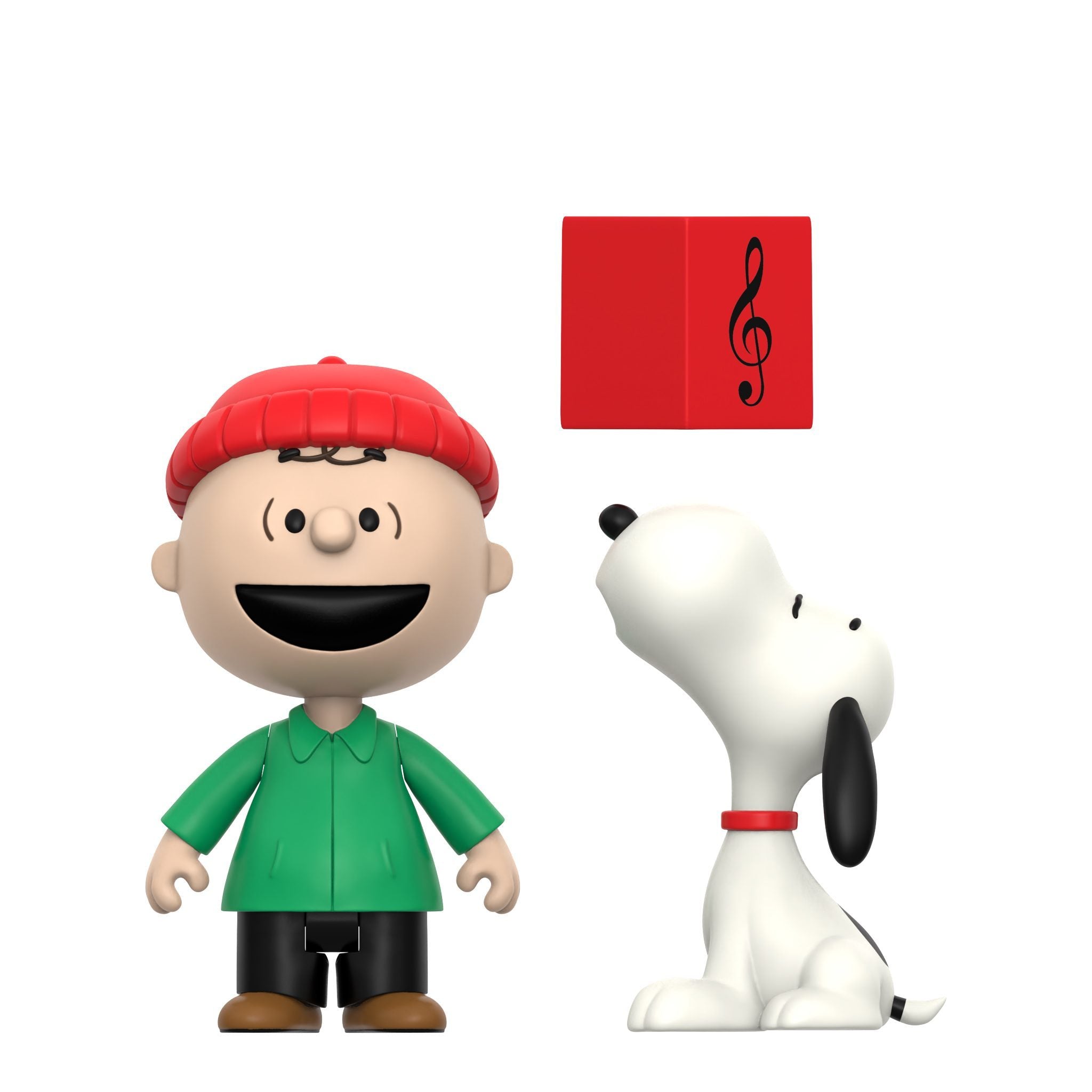 Peanuts ReAction Figures - Charlie Brown and Snoopy (Caroling)