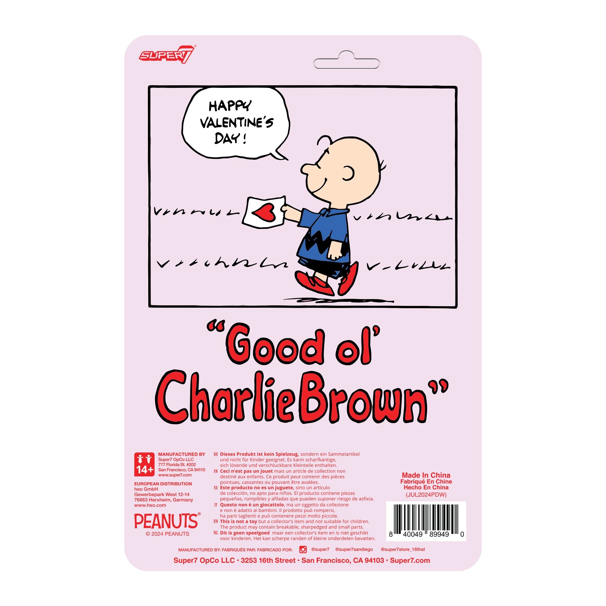 Peanuts ReAction Figures - Charlie Brown (Valentine Delivery)