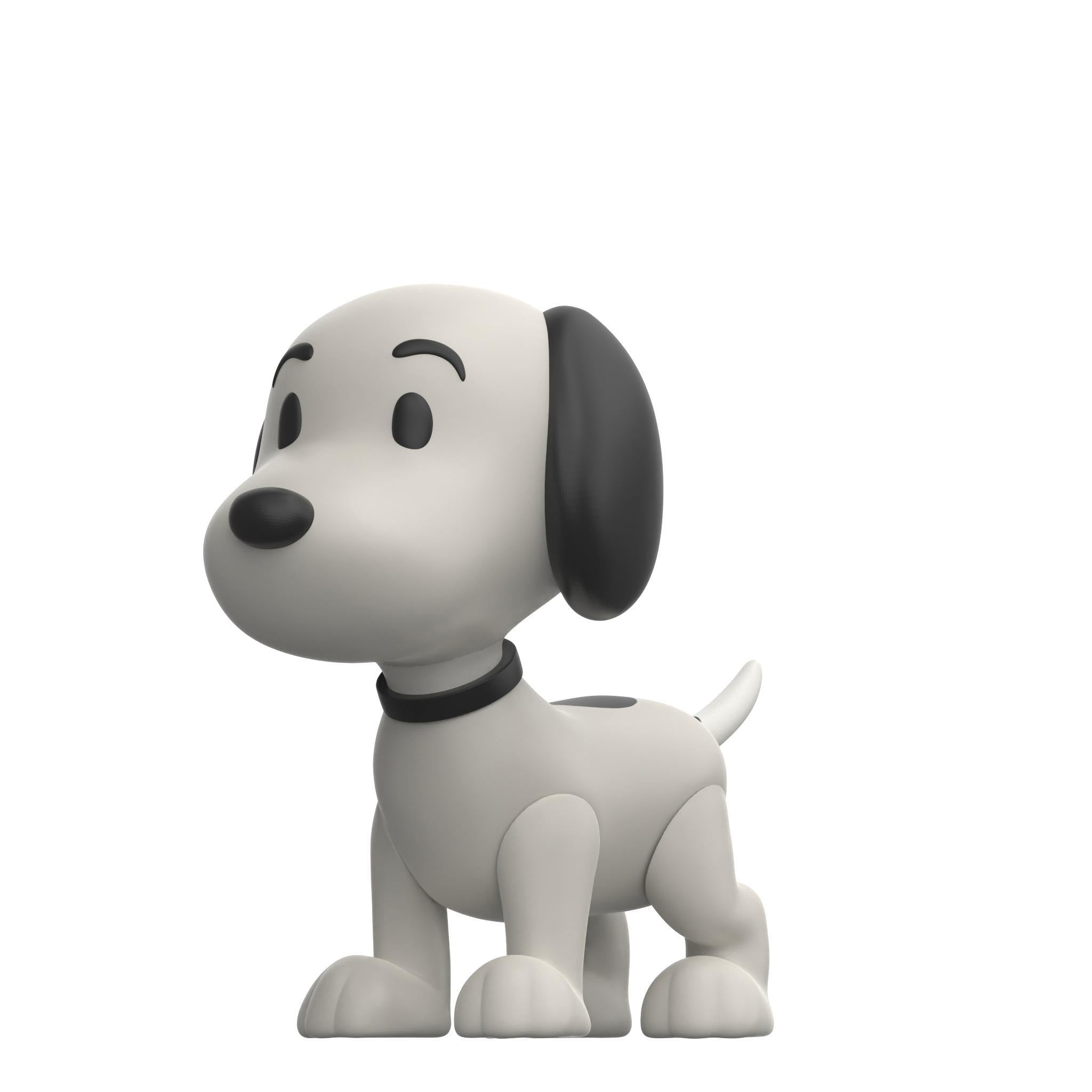 Snoopy ReAction figure close up showing head and ears from the Peanuts collection.