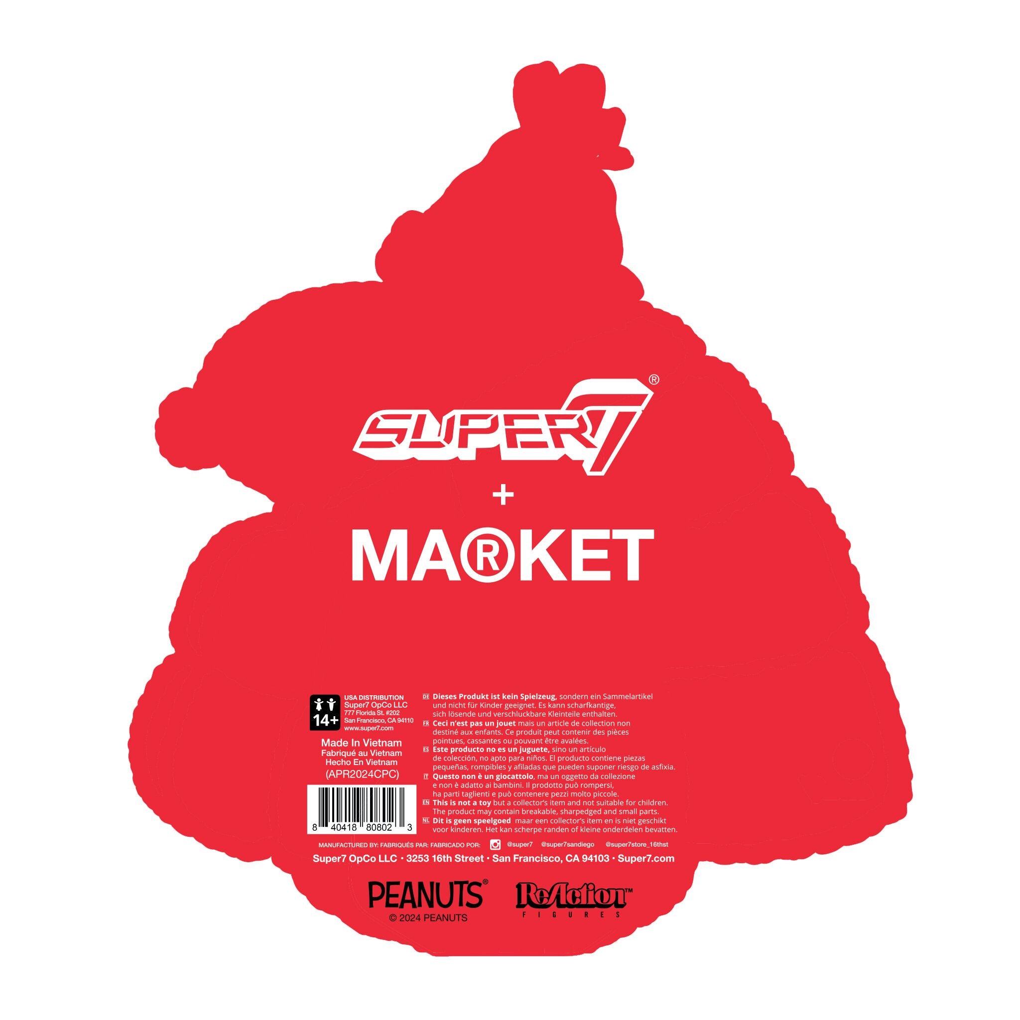 Peanuts ReAction Figures - Snoopy Puffy Coat (Red Glitter)