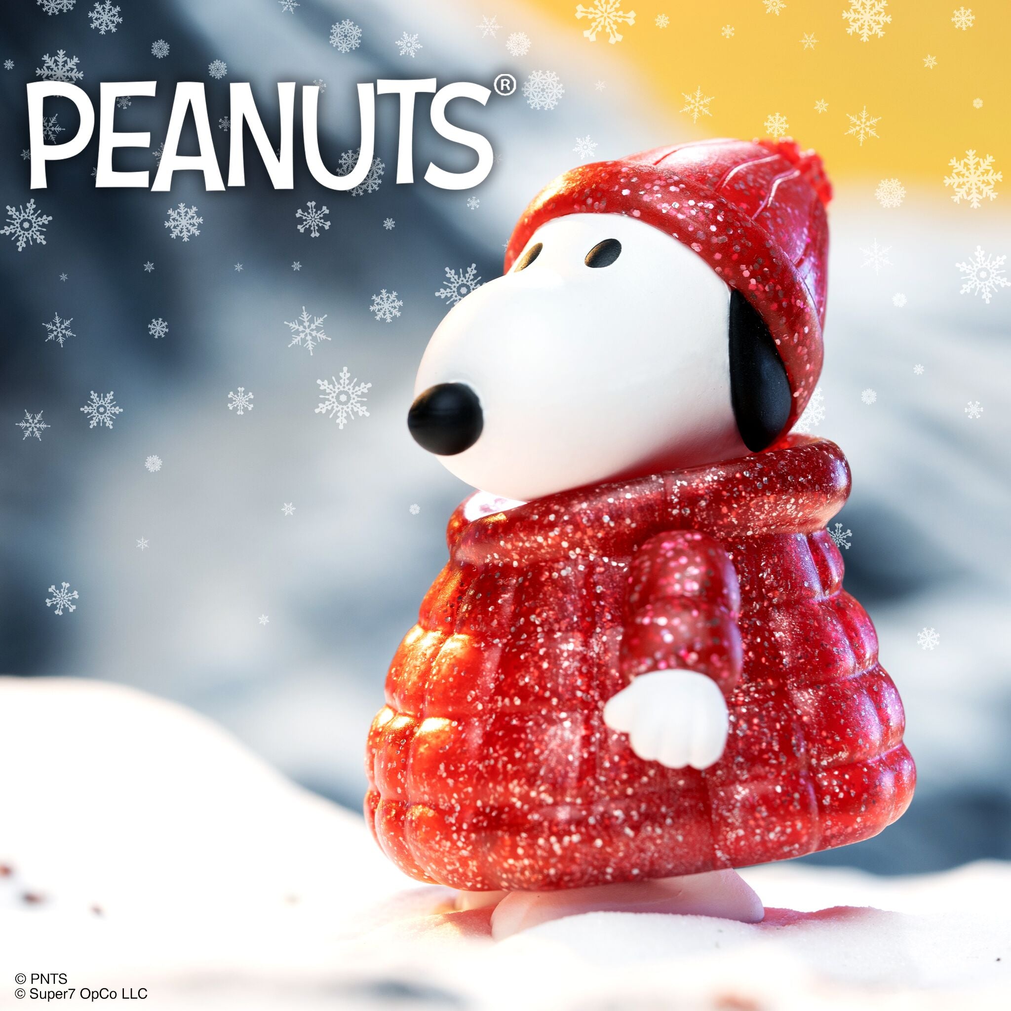 Peanuts ReAction Figures - Snoopy Puffy Coat (Red Glitter)
