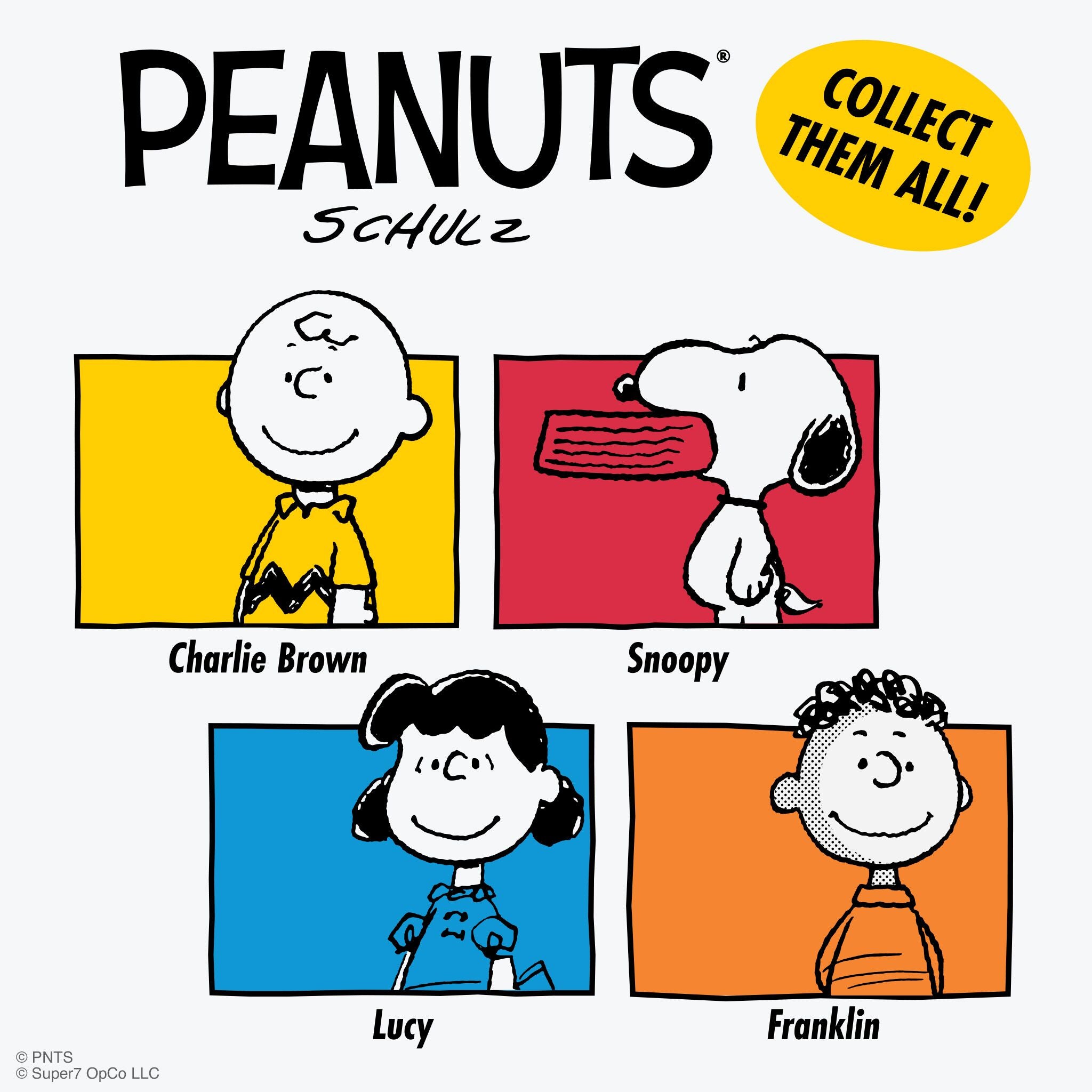 Peanuts ReAction Figures Wave 07 - Charlie Brown, Snoopy, Lucy, & Franklin