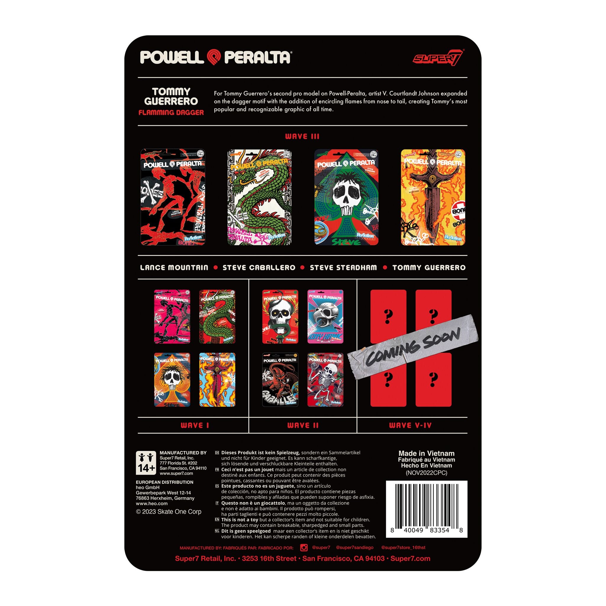 Powell-Peralta ReAction Figure Wave 3 - Tommy Guerrero Flaming Dagger (SF Downhill)