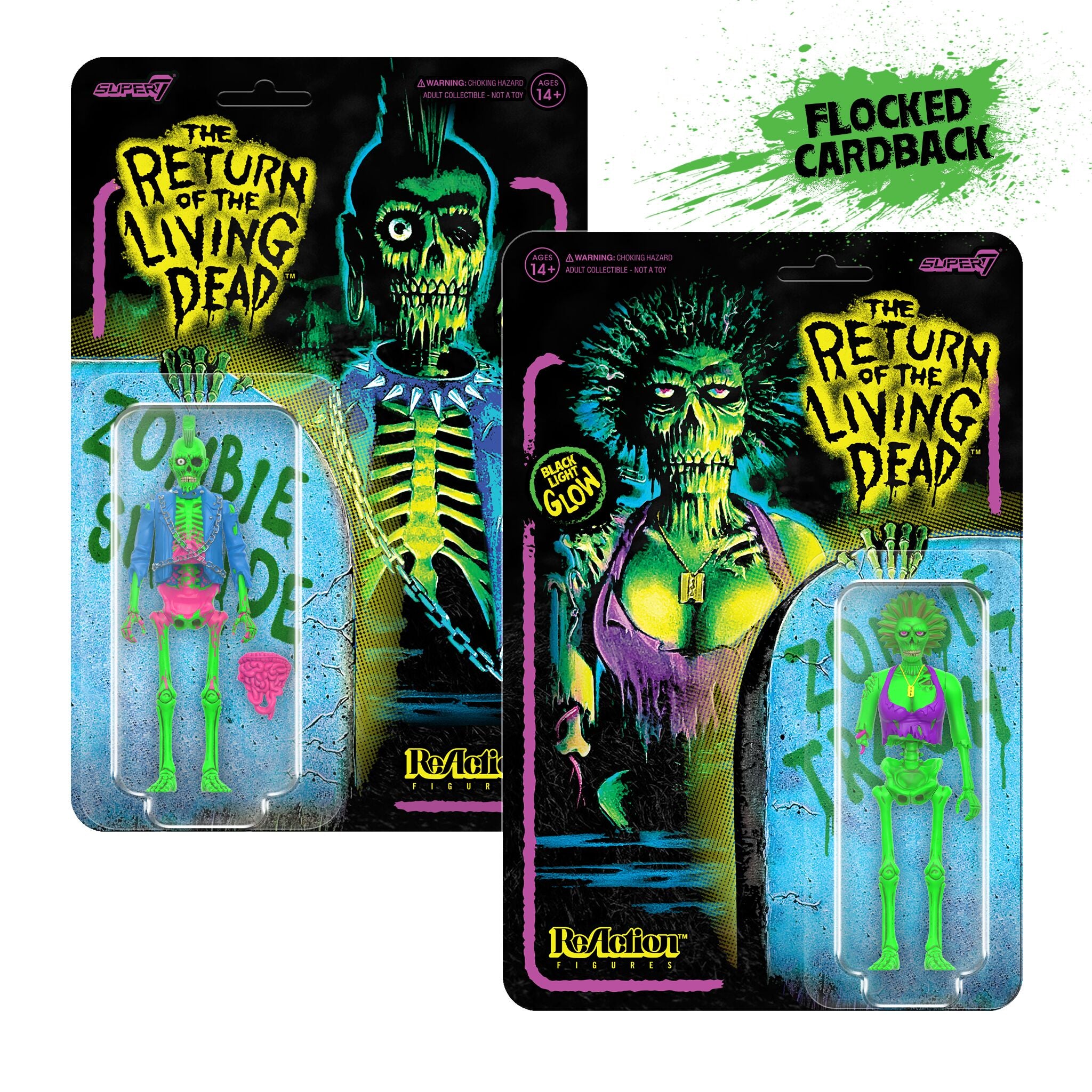 Return of the Living Dead ReAction Figures Wave 3 - Poster Zombies (Blacklight)
