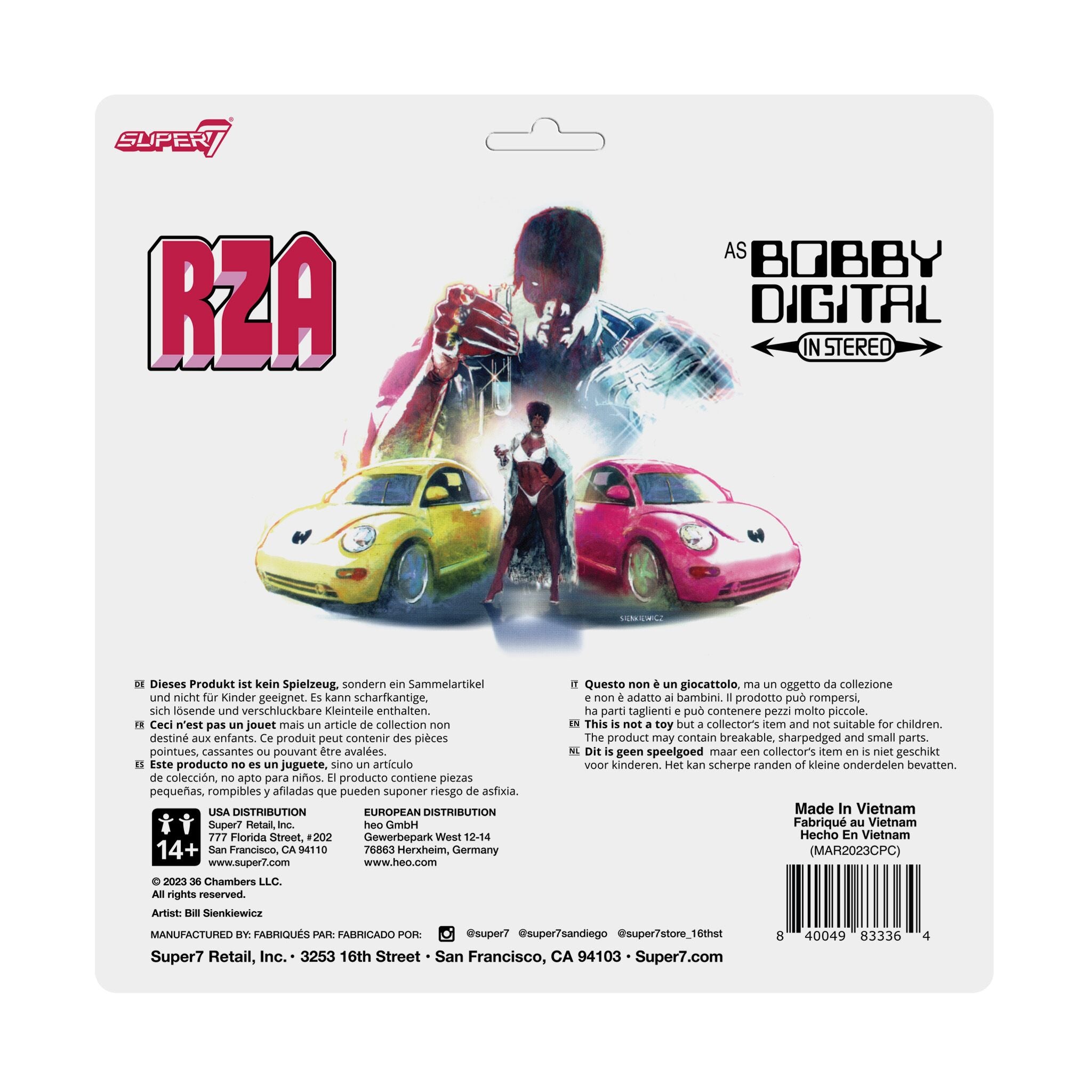 Bobby Digital ReAction Figures Wave 03 - Bobby Digital (Metallic Silver w/ 45 Adaptor)