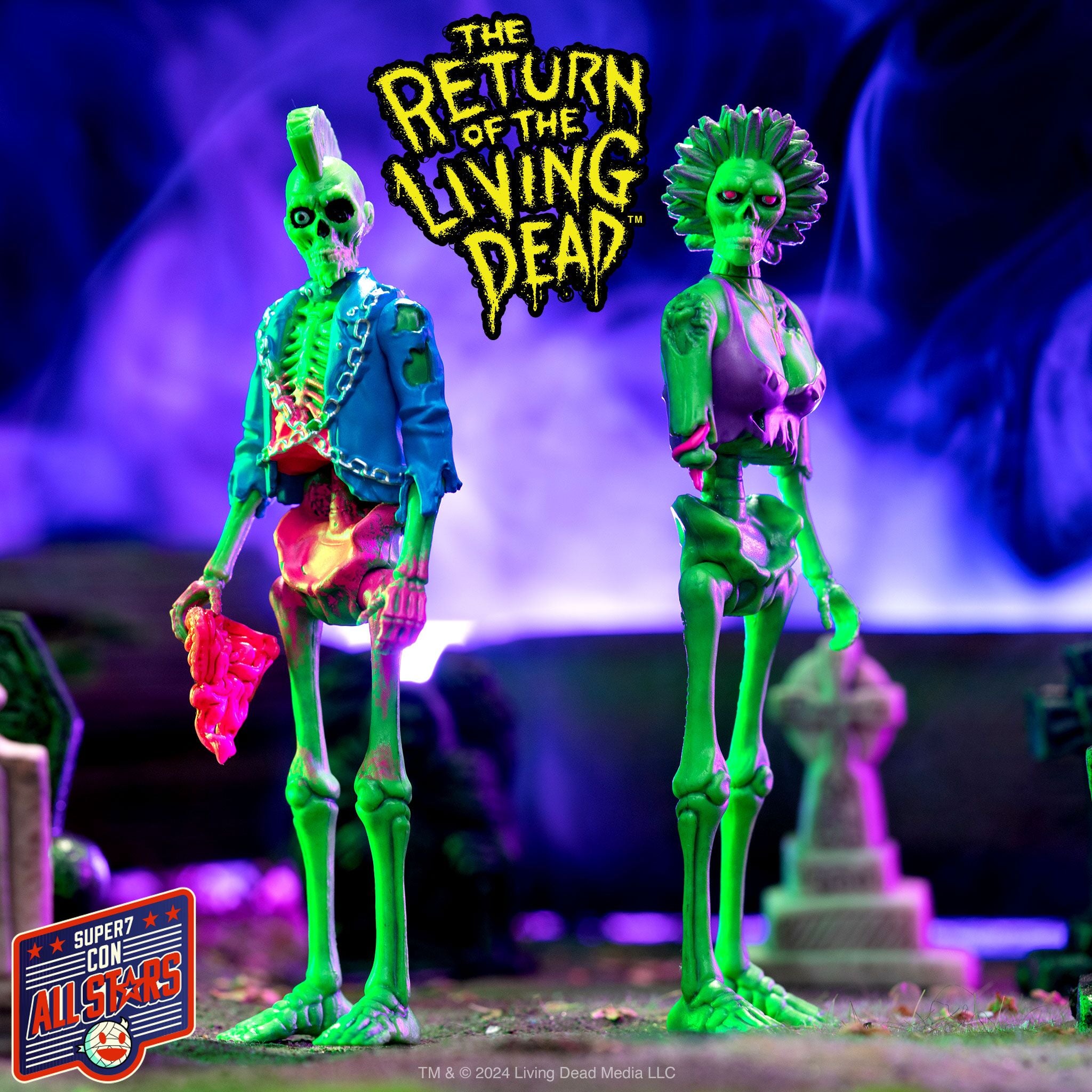 Return of the Living Dead ReAction Figures Wave 3 - Poster Zombies (Blacklight)