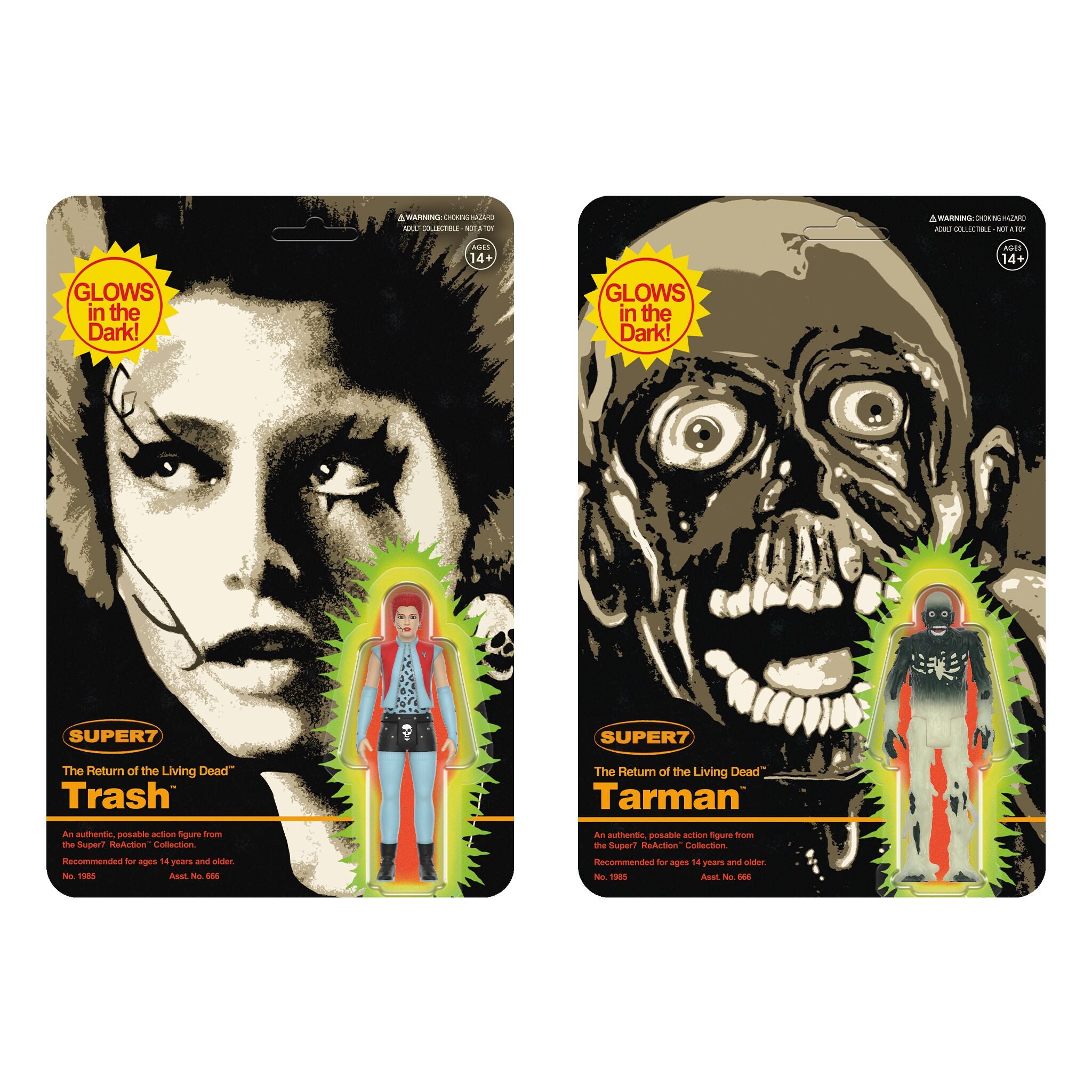 Return of the Living Dead ReAction Figures Wave 4 - Tarman & Trash (Monster Glow)