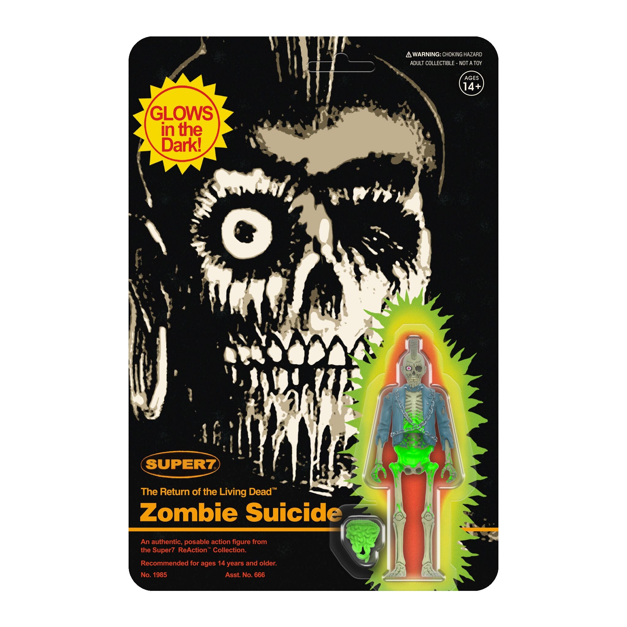 Return of the Living Dead ReAction Figures Wave 05 - Zombie Suicide (Monster Glow)