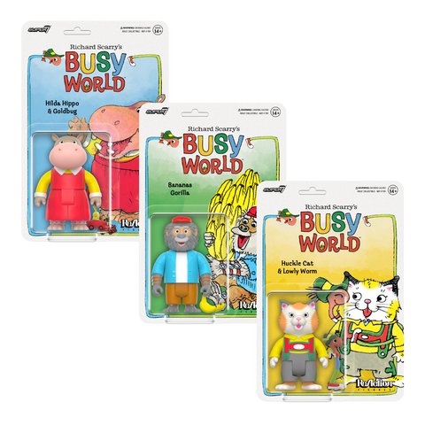 Richard Scarry ReAction W1 - Huckle Cat, Hilda Hippo, Bananas Gorilla