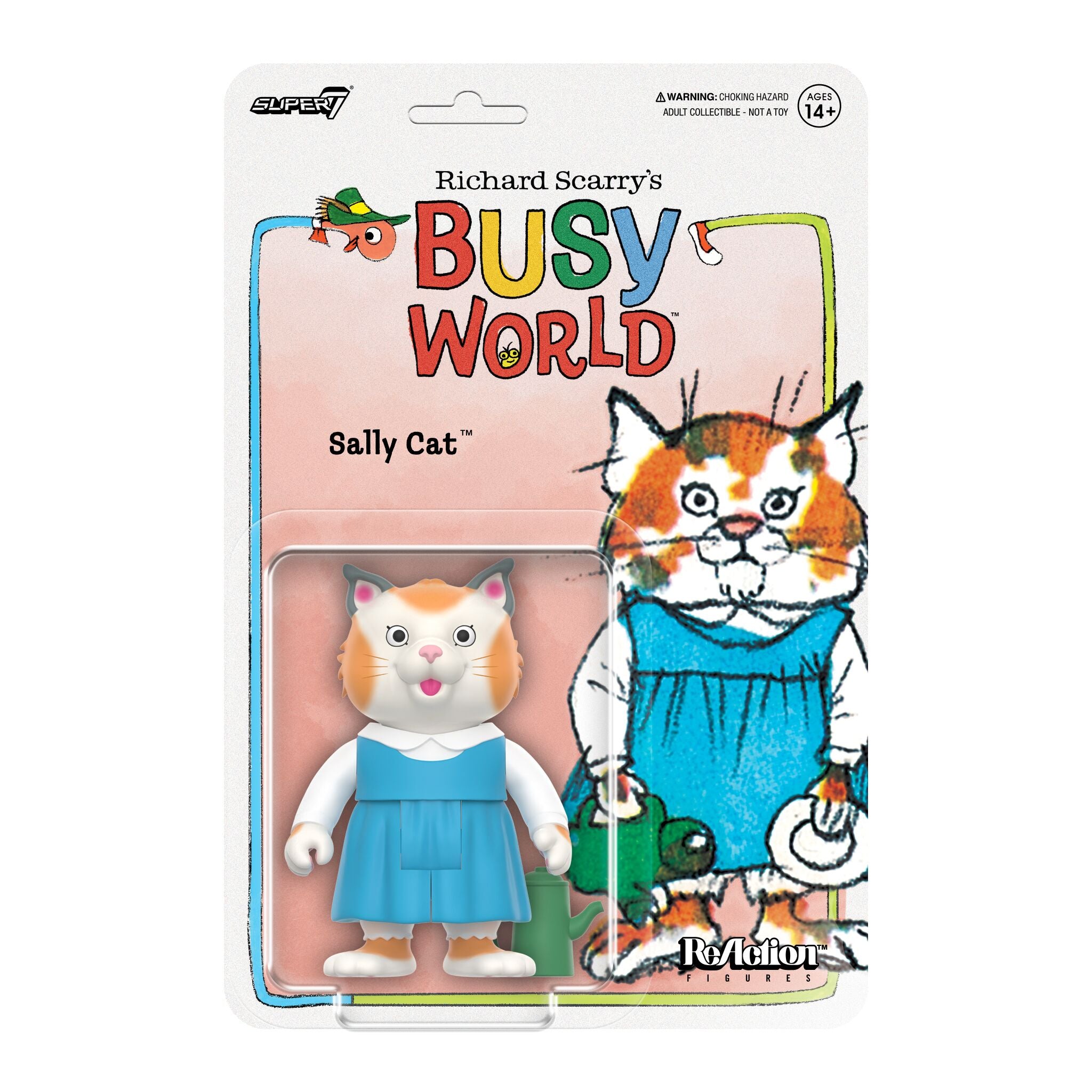 Richard Scarry ReAction Figures Wave 02 - Sally Cat, Huckle Cat (Overalls), & Mr. Fixit