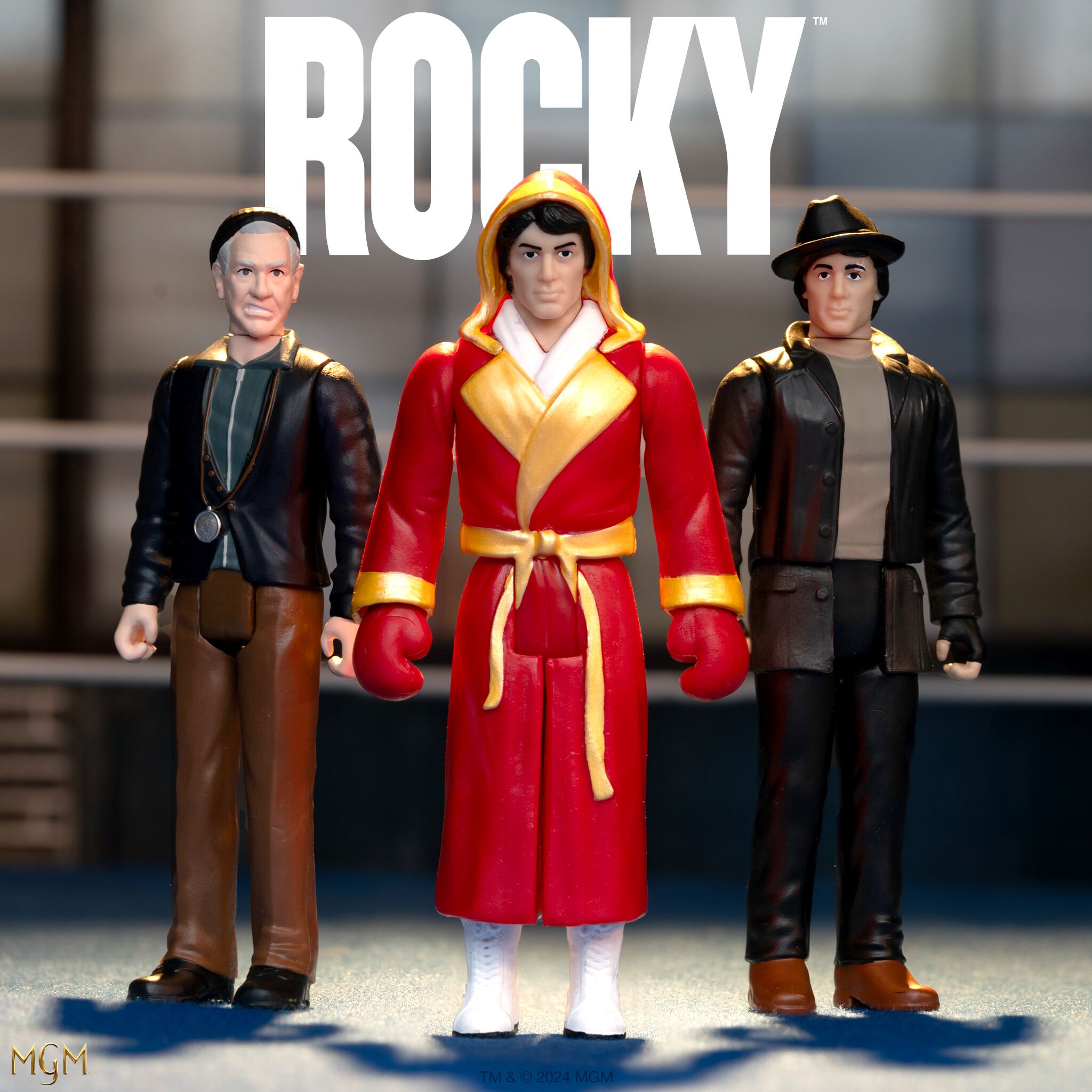 Rocky ReAction Figures Wave 03 (Rocky I) - Italian Stallion Rocky, Street Rocky, Mickey