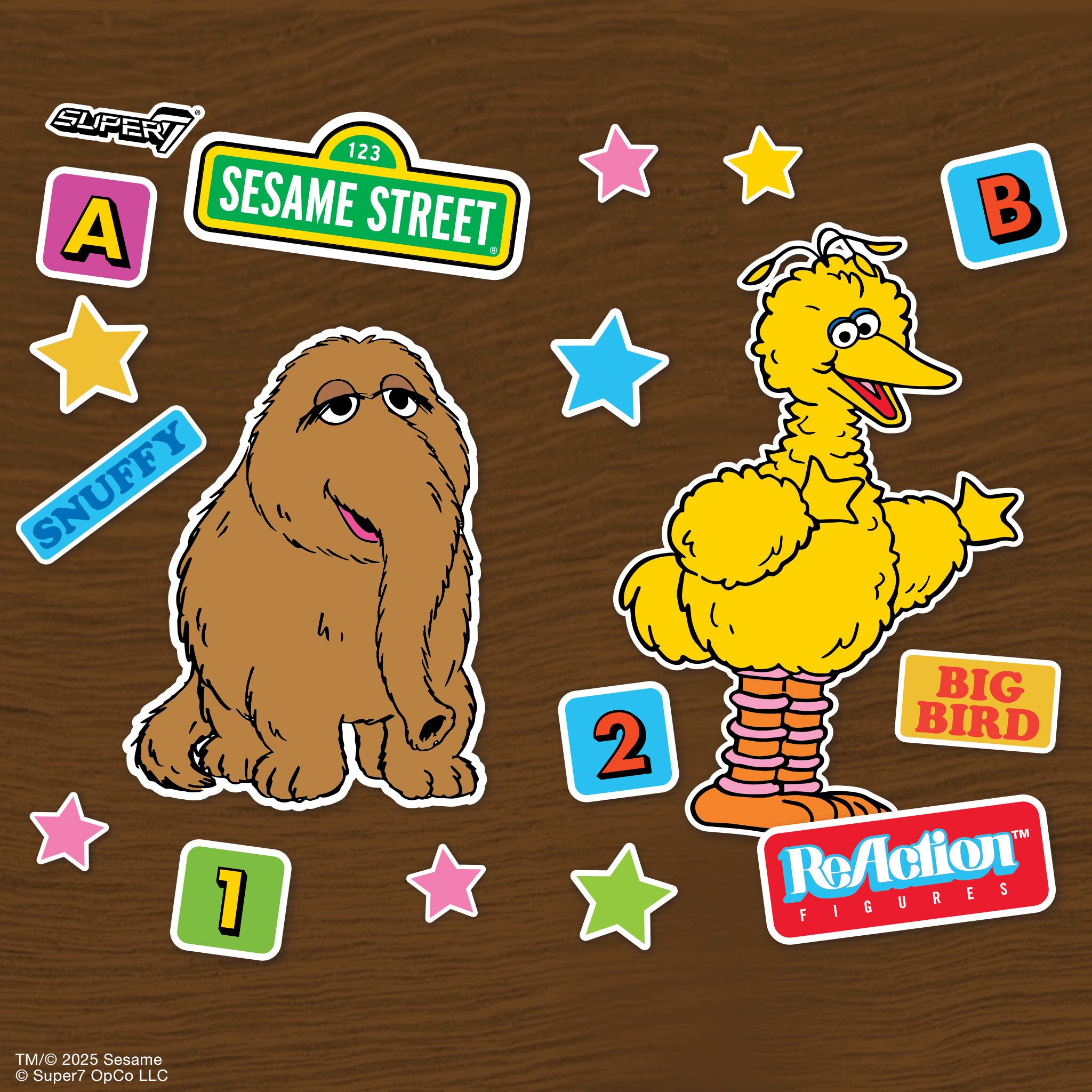 Sesame Street ReAction Figures - Big Bird and Mr. Snuffleupagus 2-PK