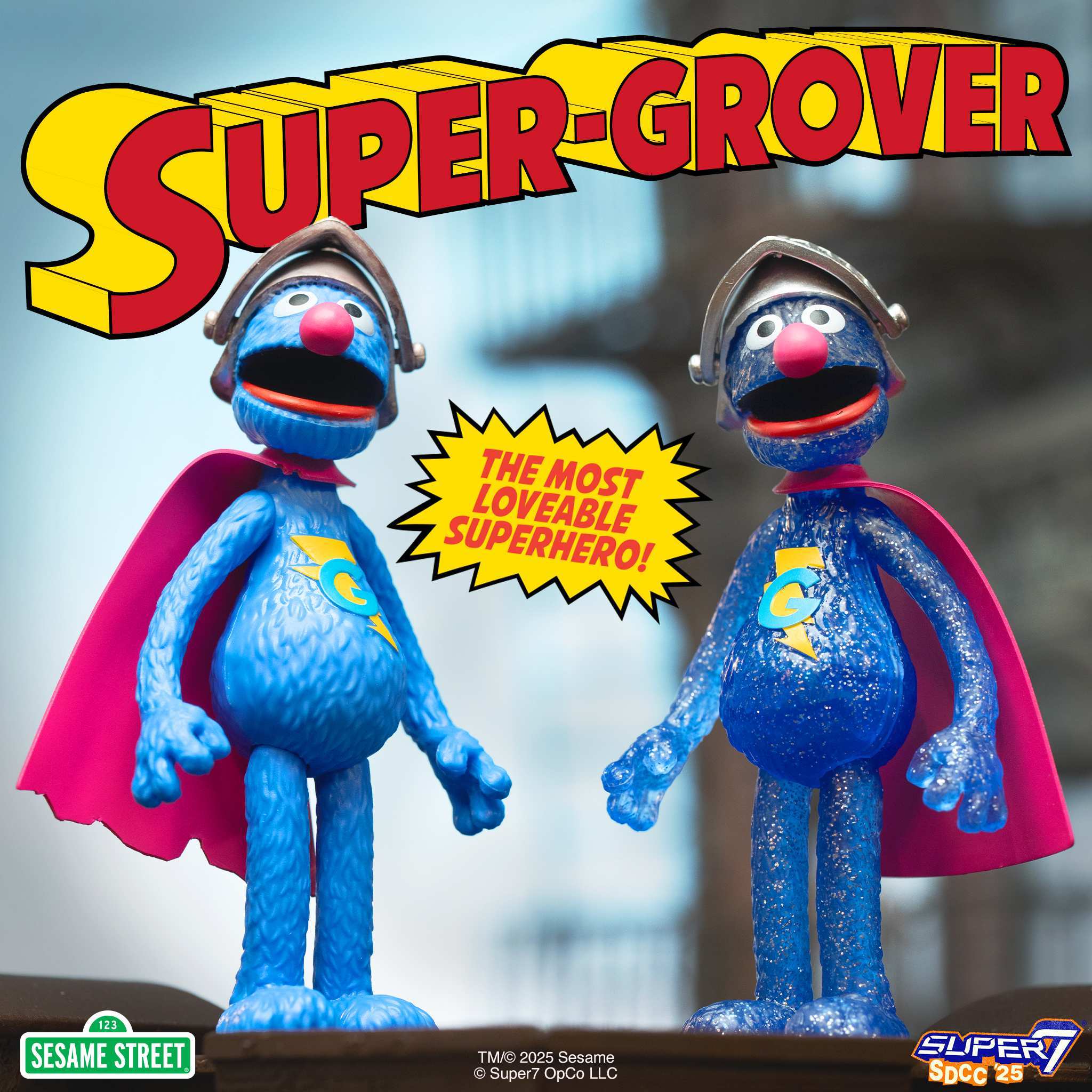 Sesame Street ReAction Figures - Super Grover (w/CHASE)