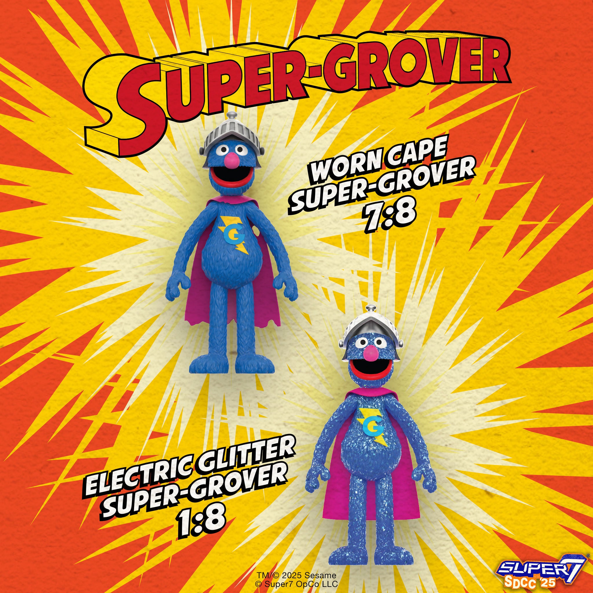 Sesame Street ReAction Figures - Super Grover (w/CHASE)
