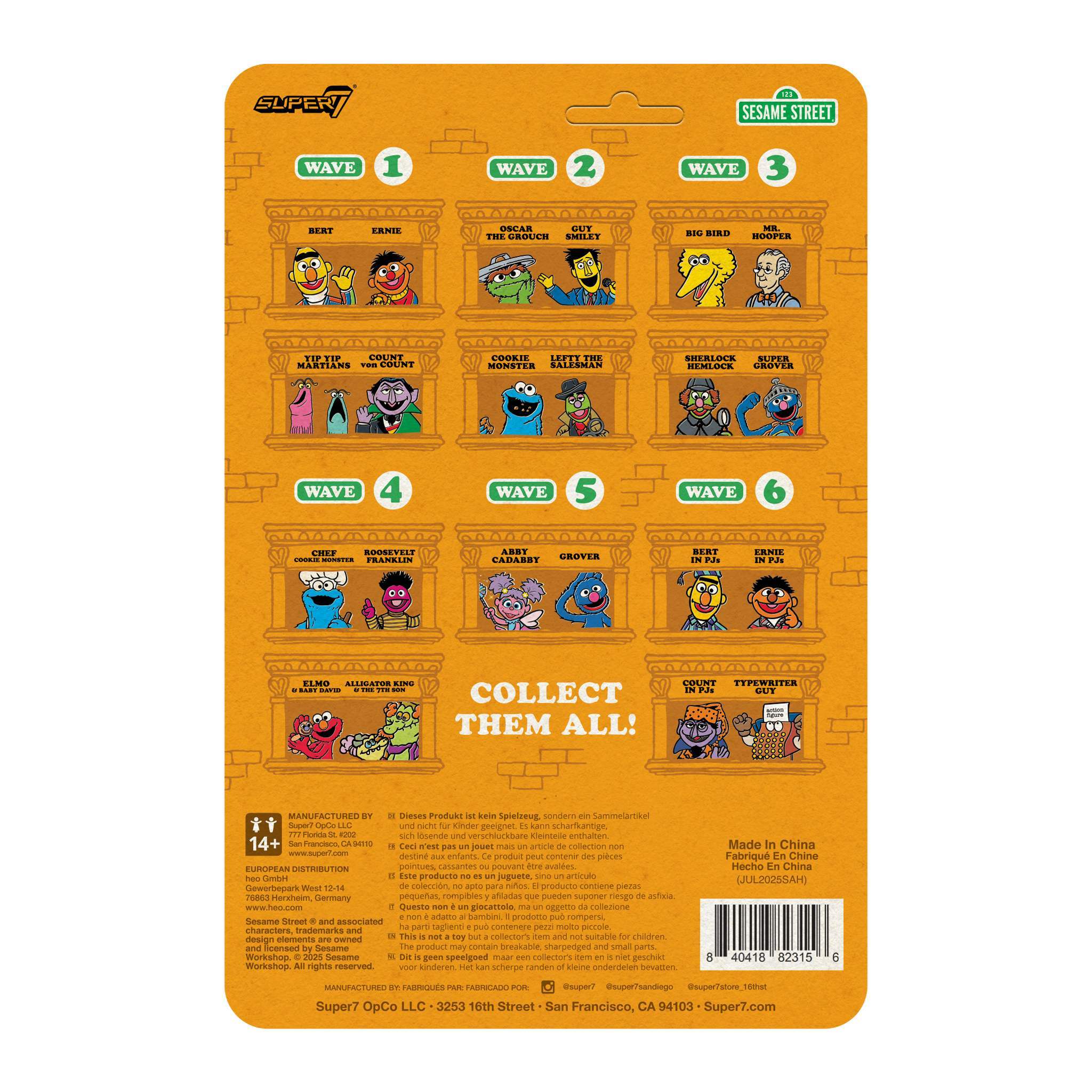 Sesame Street ReAction Figures Wave 06 - Bert (PJs)