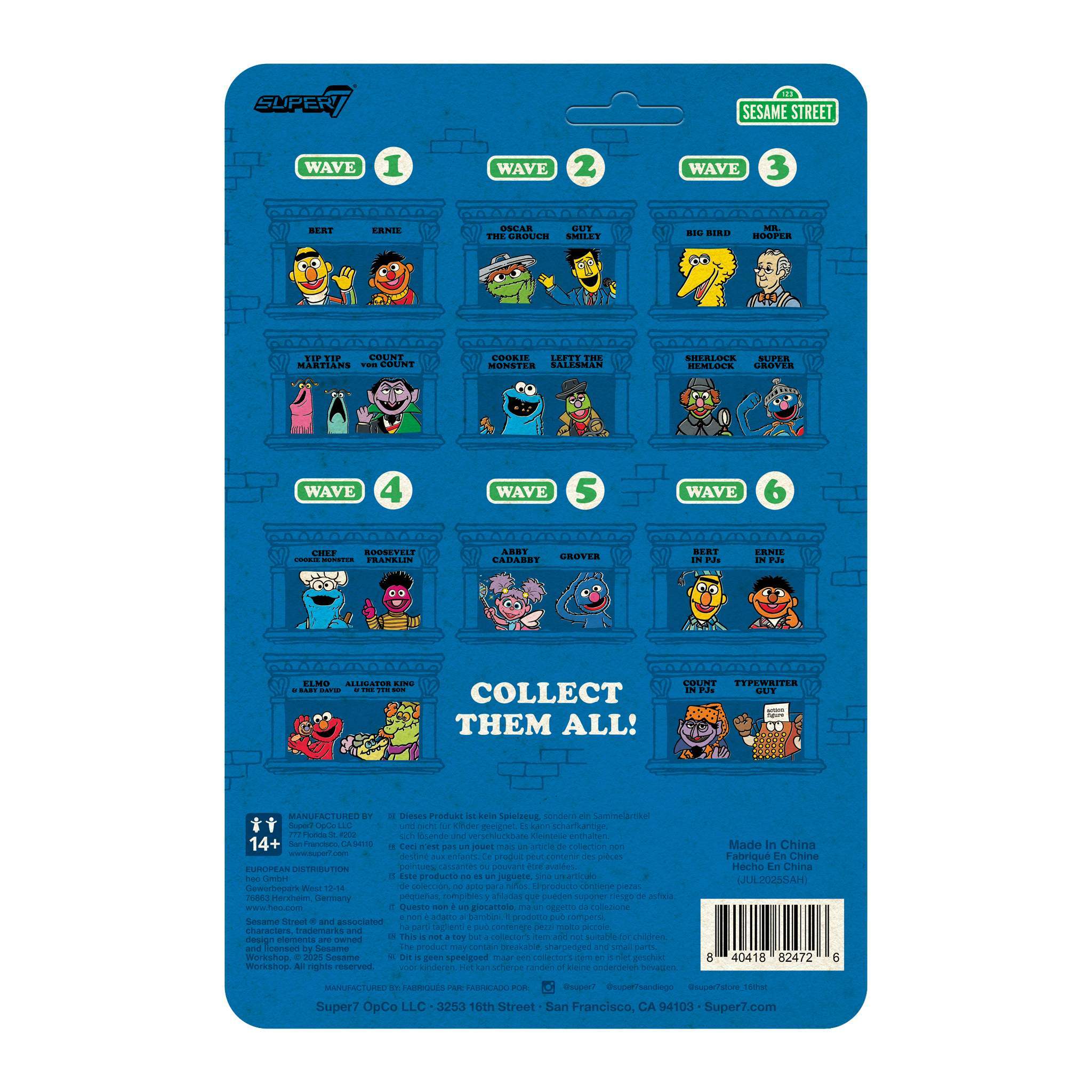 Sesame Street ReAction Figures Wave 06 - Count Von Count (PJs)