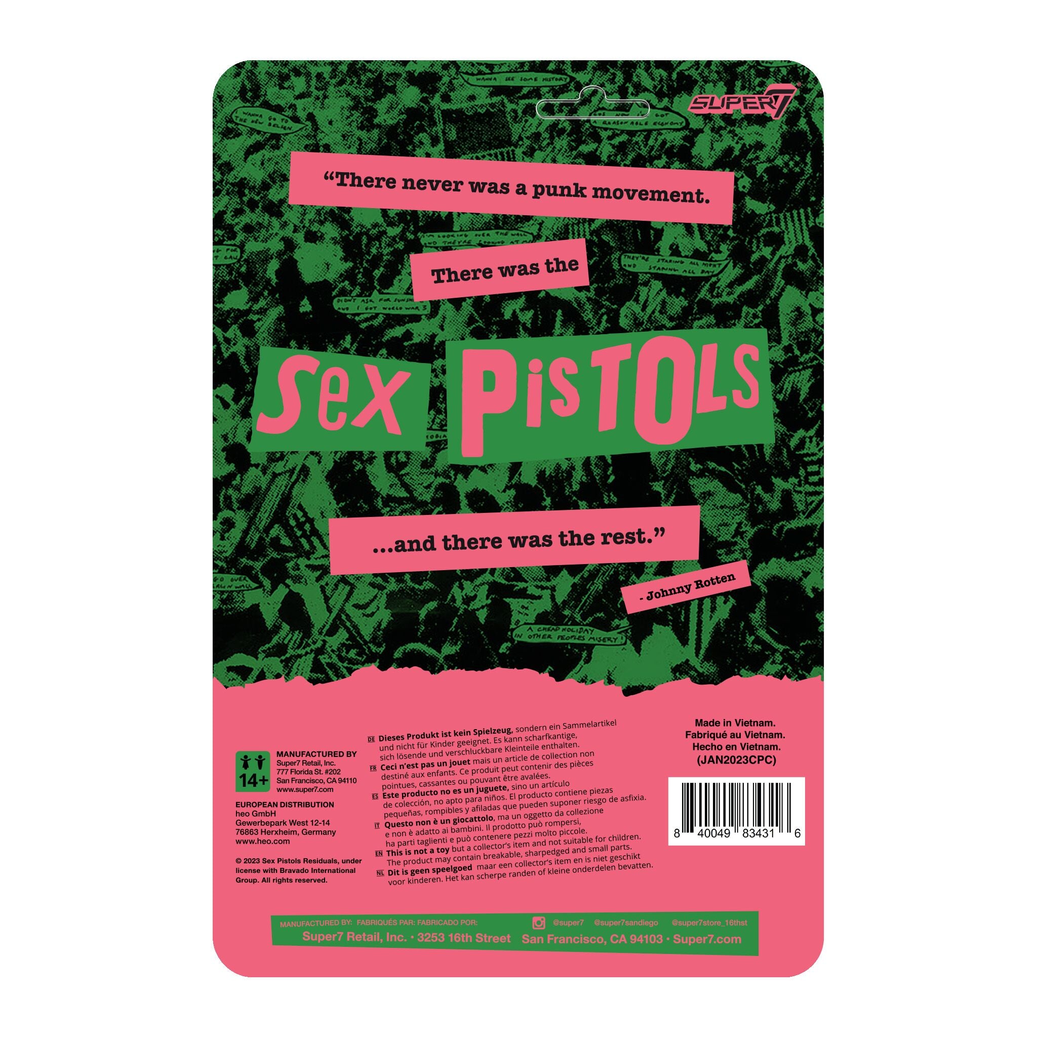 Sex Pistols ReAction Figures W2 - Johnny Rotten (Never Mind the Bollocks)