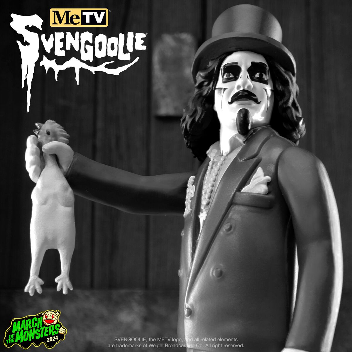 Svengoolie ReAction Figures Wave 02 - Svengoolie (Grayscale)