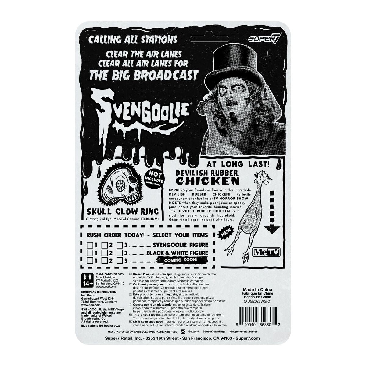 Svengoolie ReAction Figures Wave 02 - Svengoolie (Grayscale)
