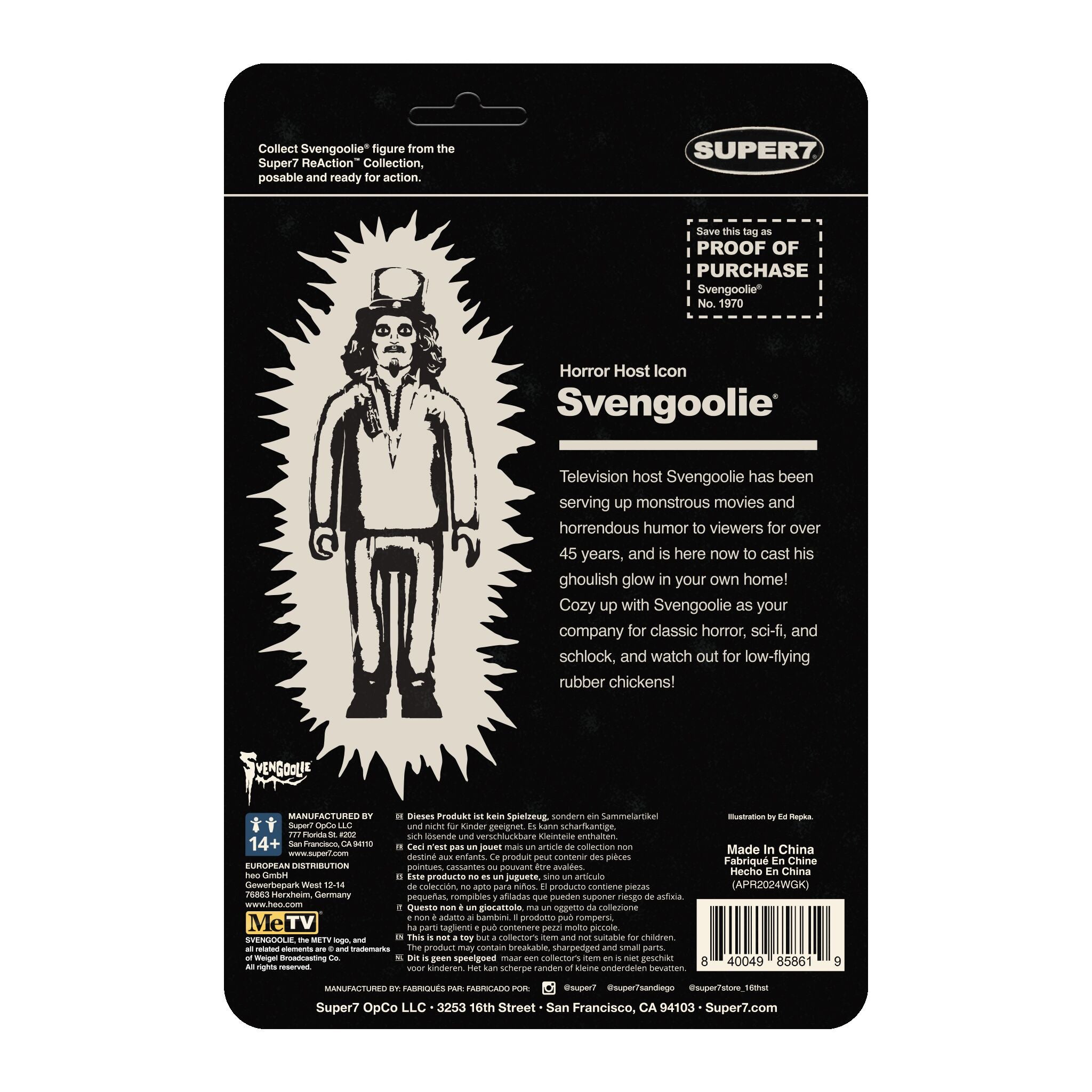 Svengoolie ReAction Figures Wave 03 - Svengoolie (Monster Glow)