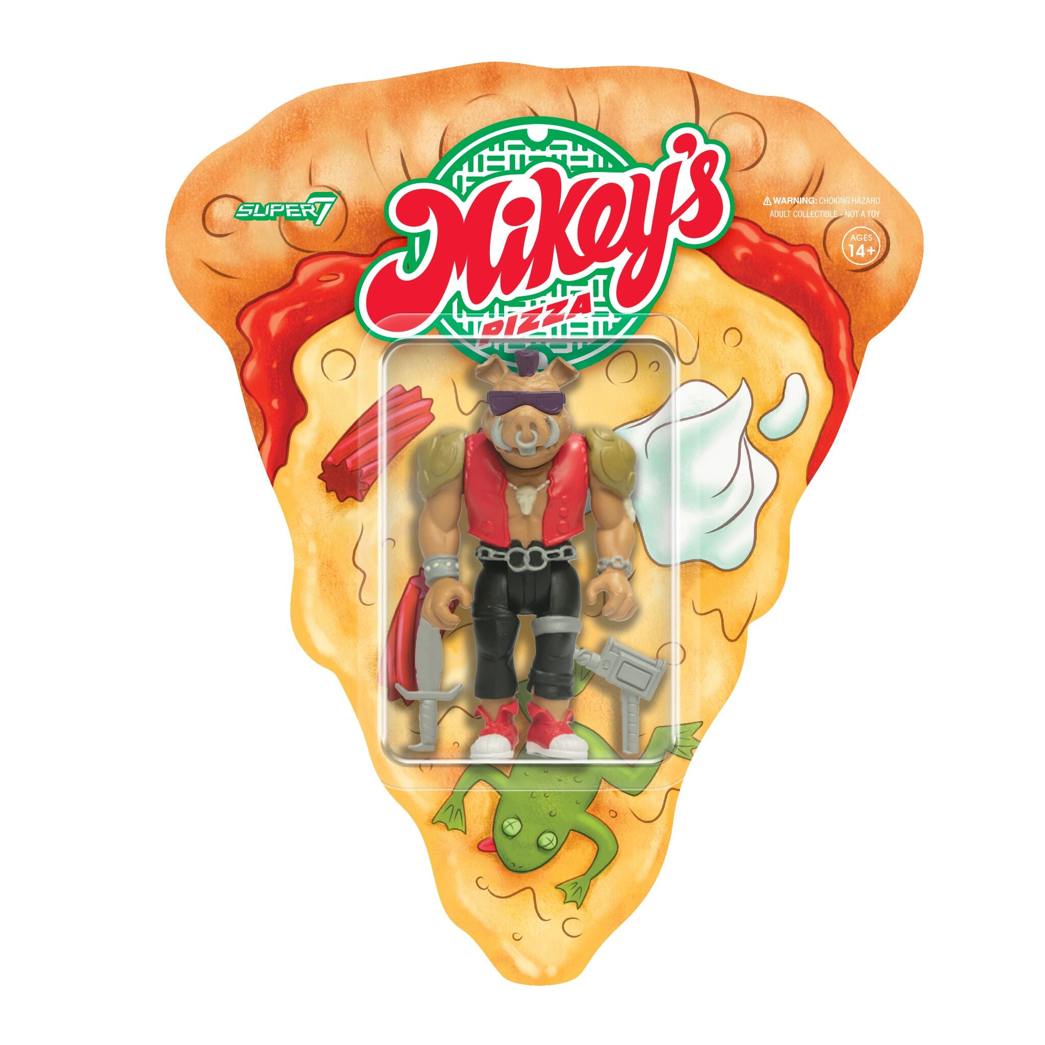 Teenage Mutant Ninja Turtles ReAction Figures Wave 10 - Bebop (Weird Pizza To Go)