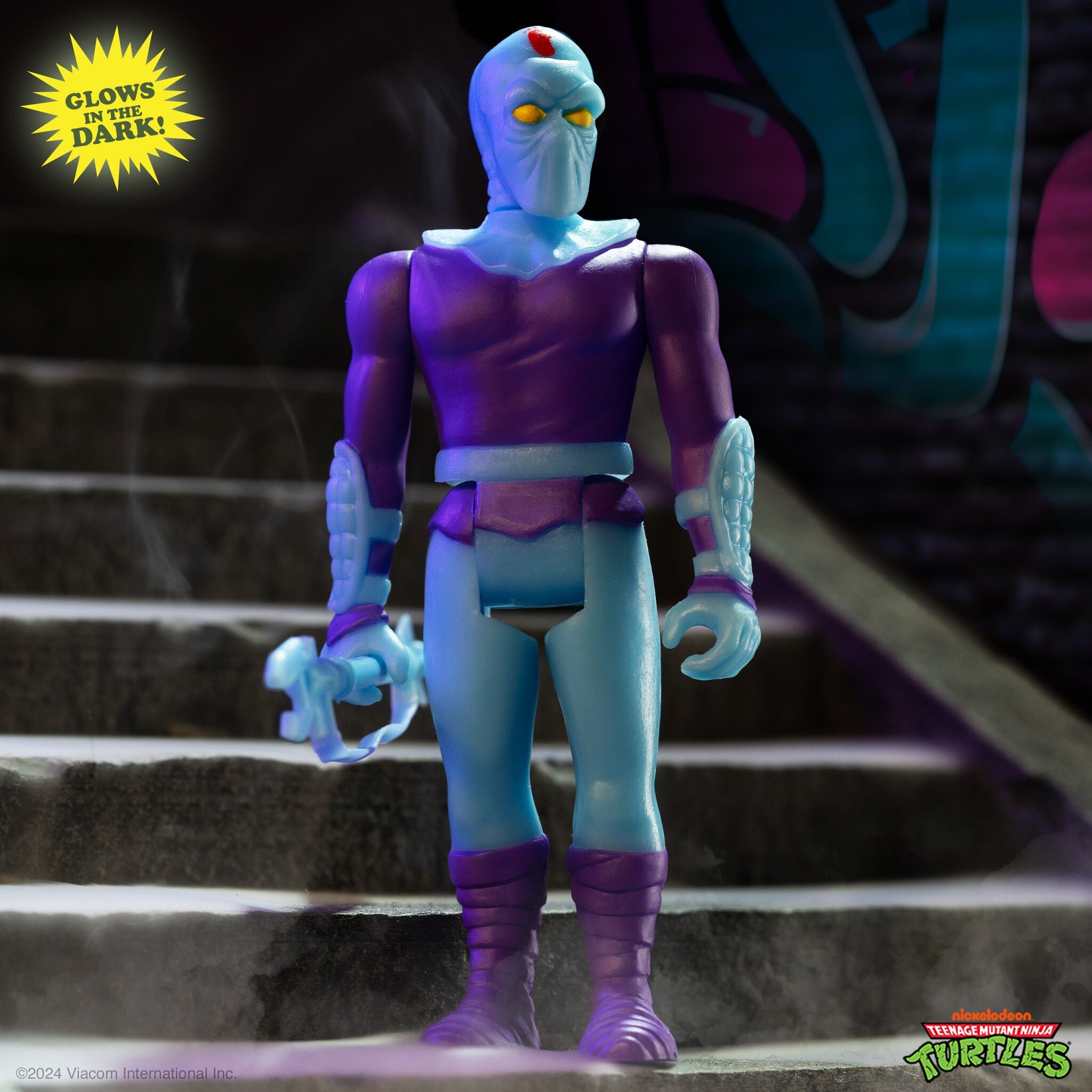 Teenage Mutant Ninja Turtles ReAction Figures - Mutagen Man (Glow), Foot Soldier (Blue Glow), Ray Fillet Bioluminescent (Green Glow)