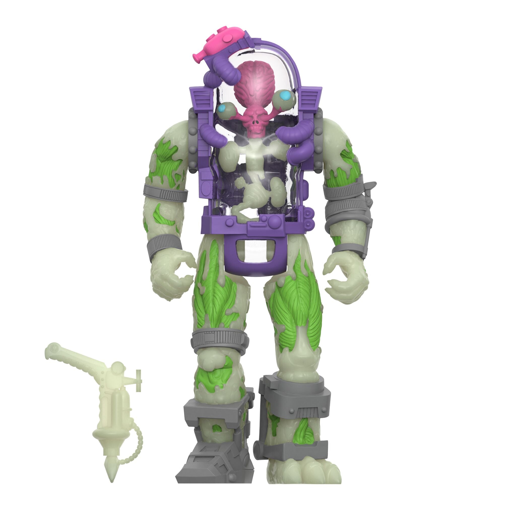 Teenage Mutant Ninja Turtles ReAction Figures - Mutagen Man (Glow), Foot Soldier (Blue Glow), Ray Fillet Bioluminescent (Green Glow)