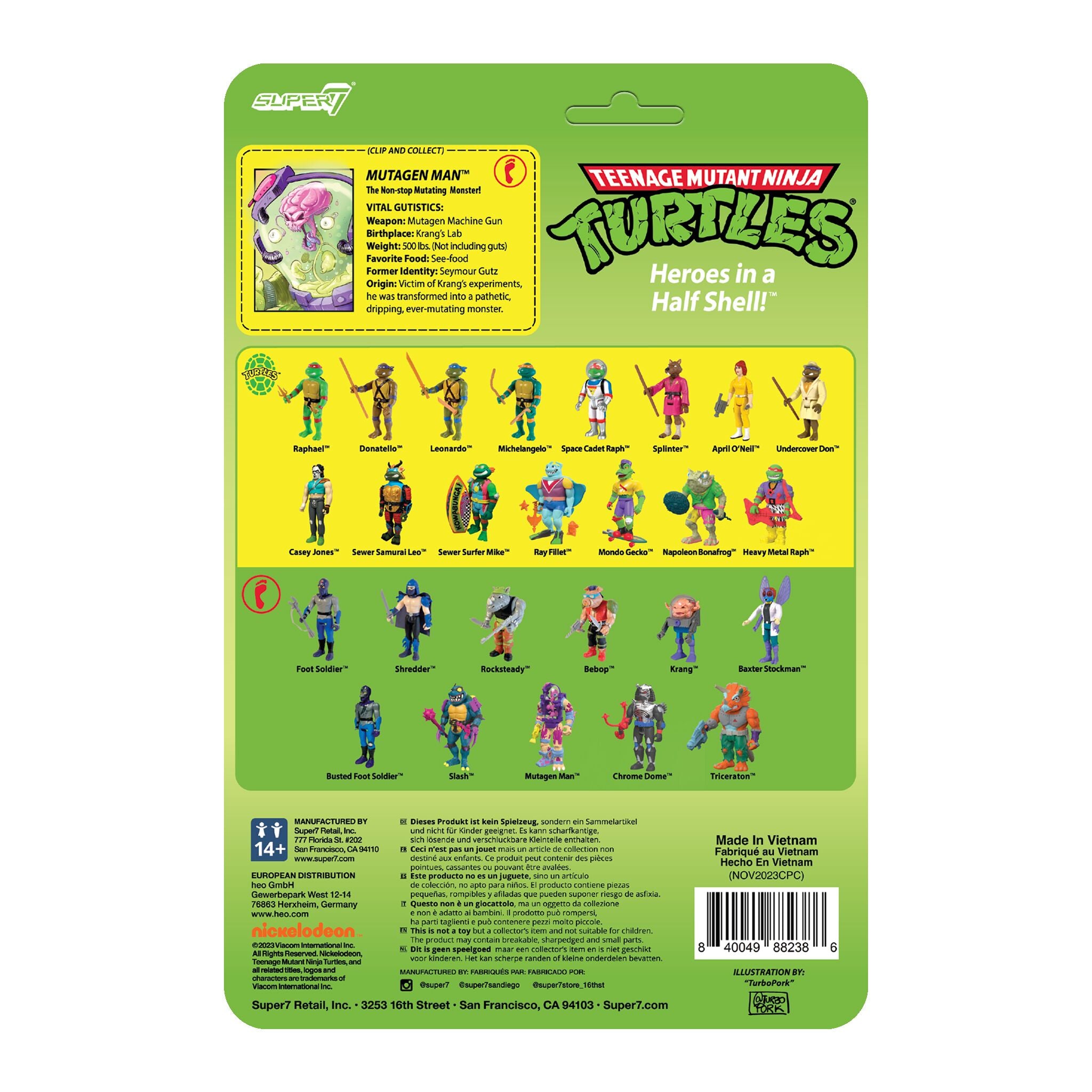 Teenage Mutant Ninja Turtles ReAction Figures - Mutagen Man (Glow)