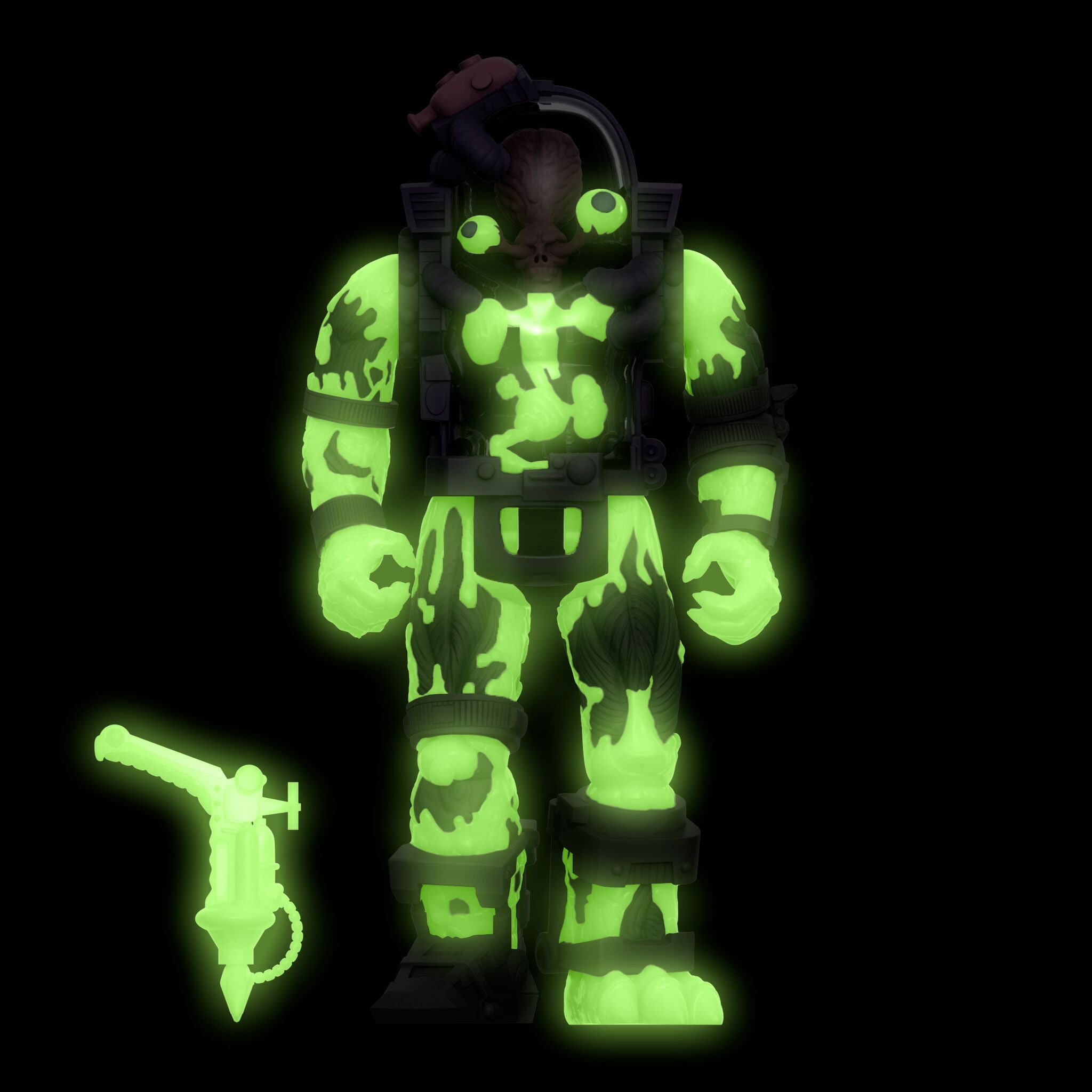 Teenage Mutant Ninja Turtles ReAction Figures - Mutagen Man (Glow), Foot Soldier (Blue Glow), Ray Fillet Bioluminescent (Green Glow)