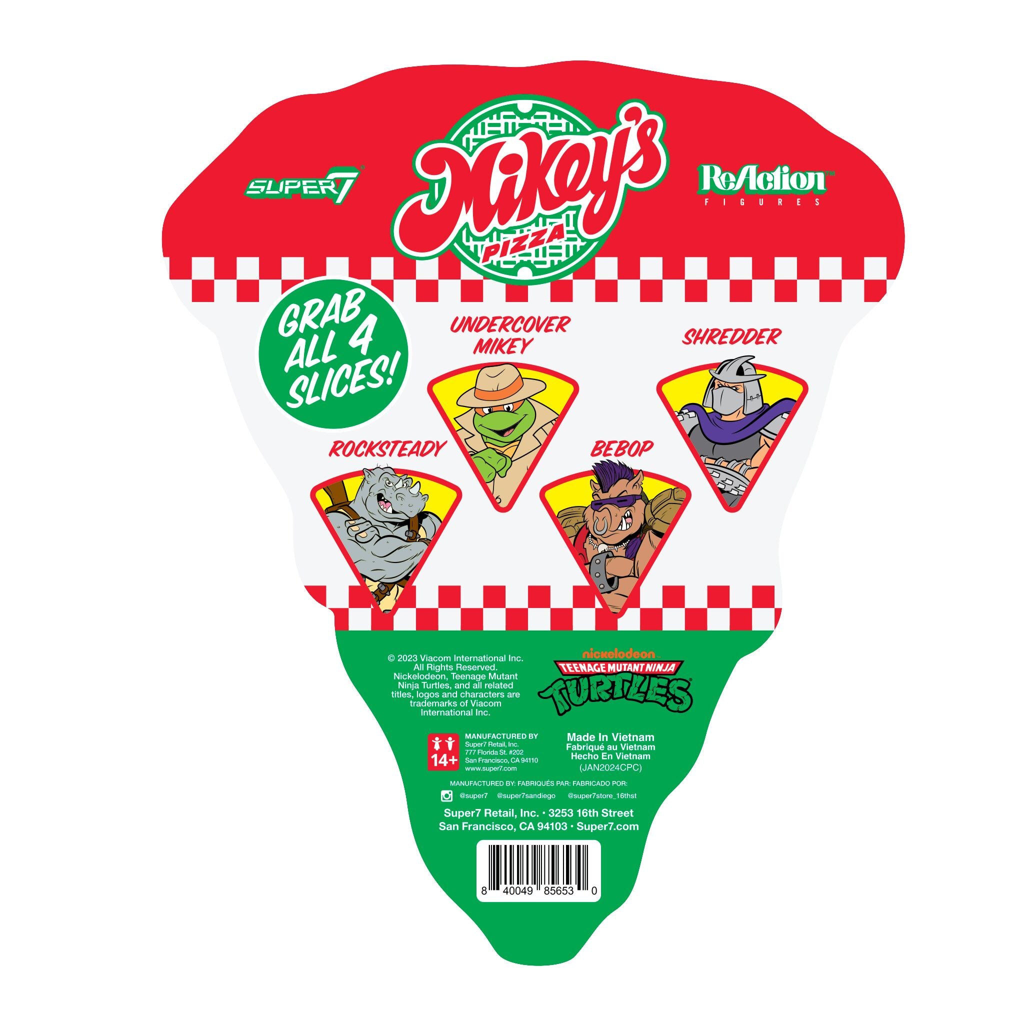 Teenage Mutant Ninja Turtles ReAction Figures Wave 10 - Rocksteady (Weird Pizza To Go)