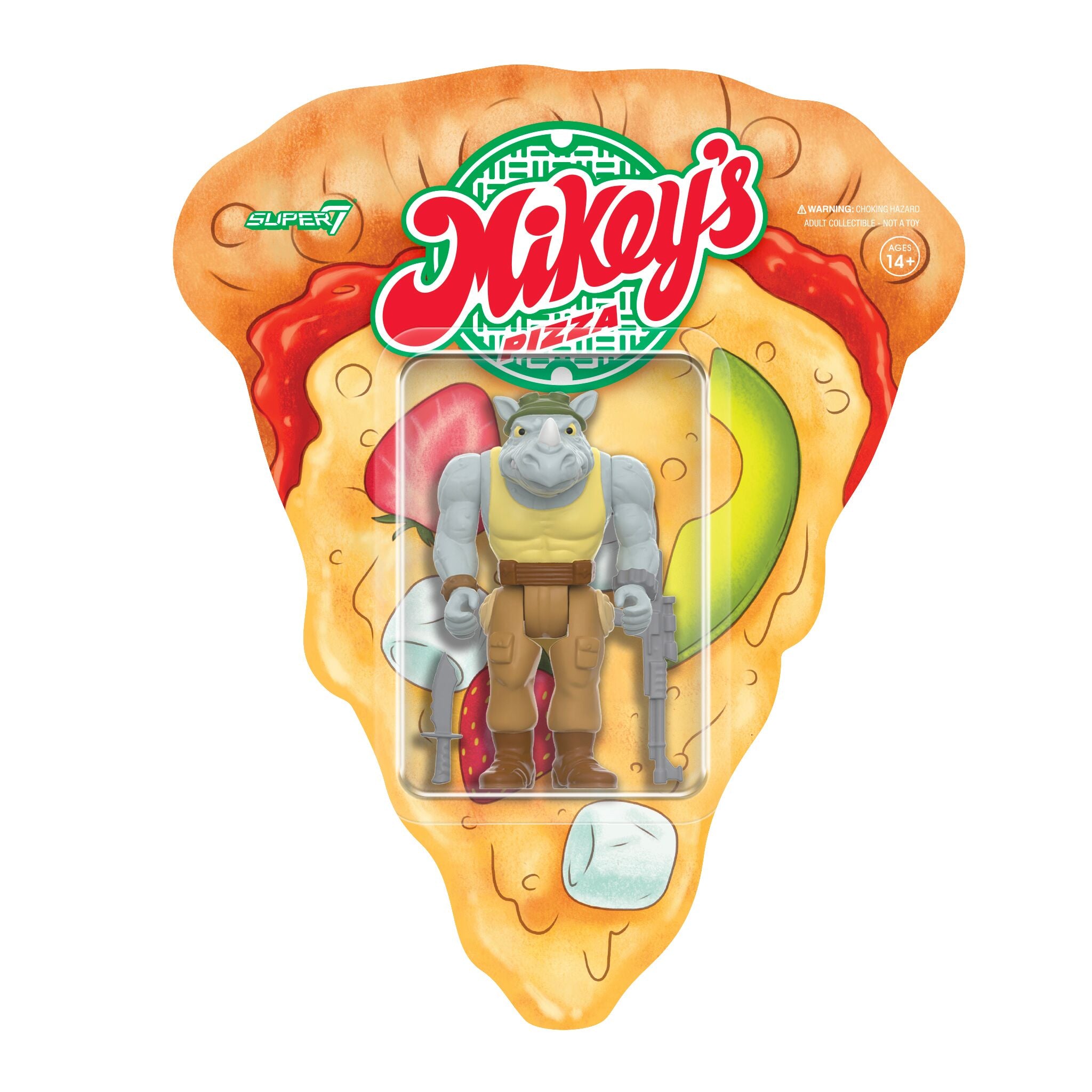 Teenage Mutant Ninja Turtles ReAction Figures Wave 10 - Rocksteady (Weird Pizza To Go)