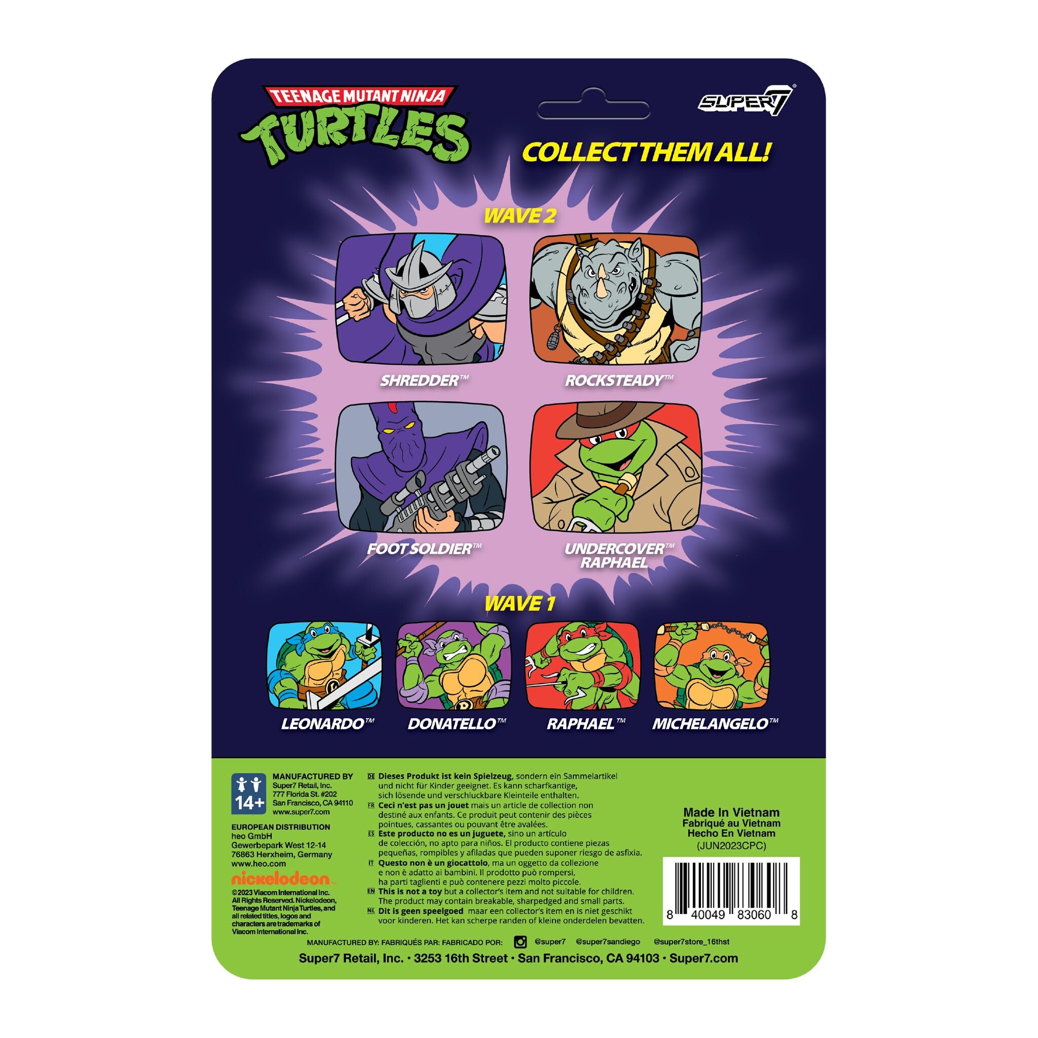 Teenage Mutant Ninja Turtles ReAction Figures Wave 08 - Foot Soldier (Cartoon)