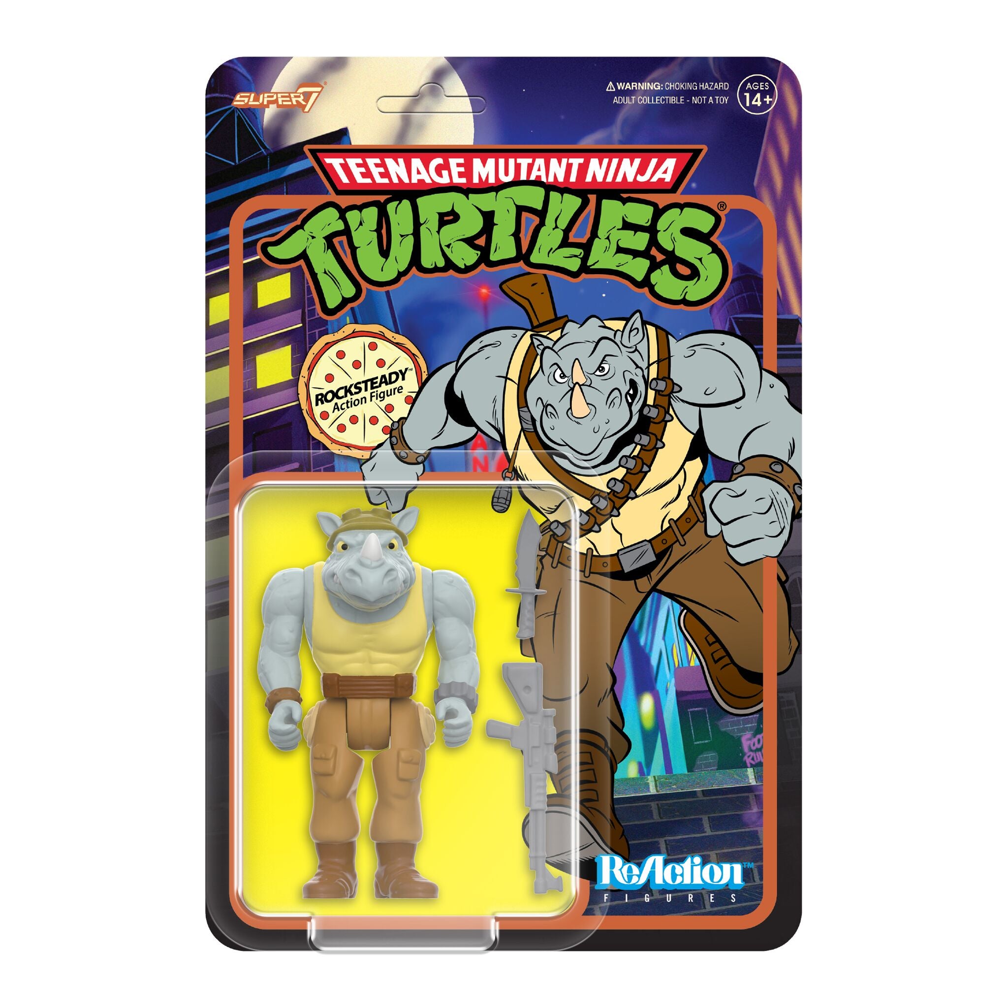Teenage Mutant Ninja Turtles ReAction Figures Wave 08 - Rocksteady (Cartoon)