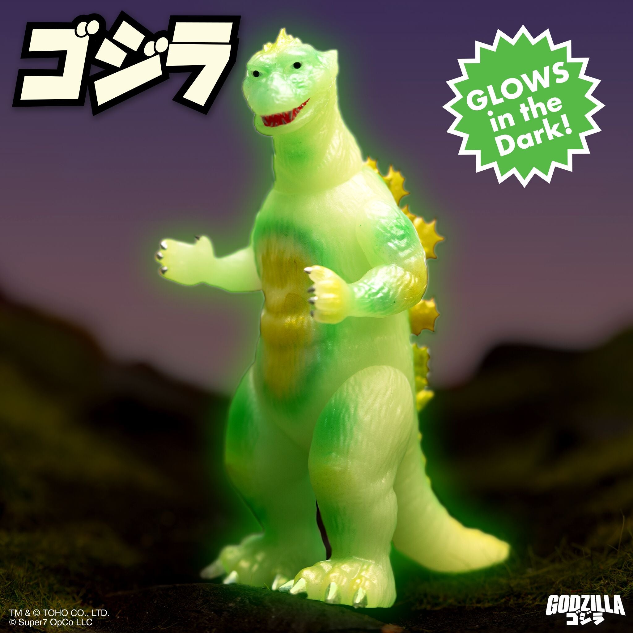 Toho ReAction Figures - Moguera (Glow) & Godzilla '55 (Glow)