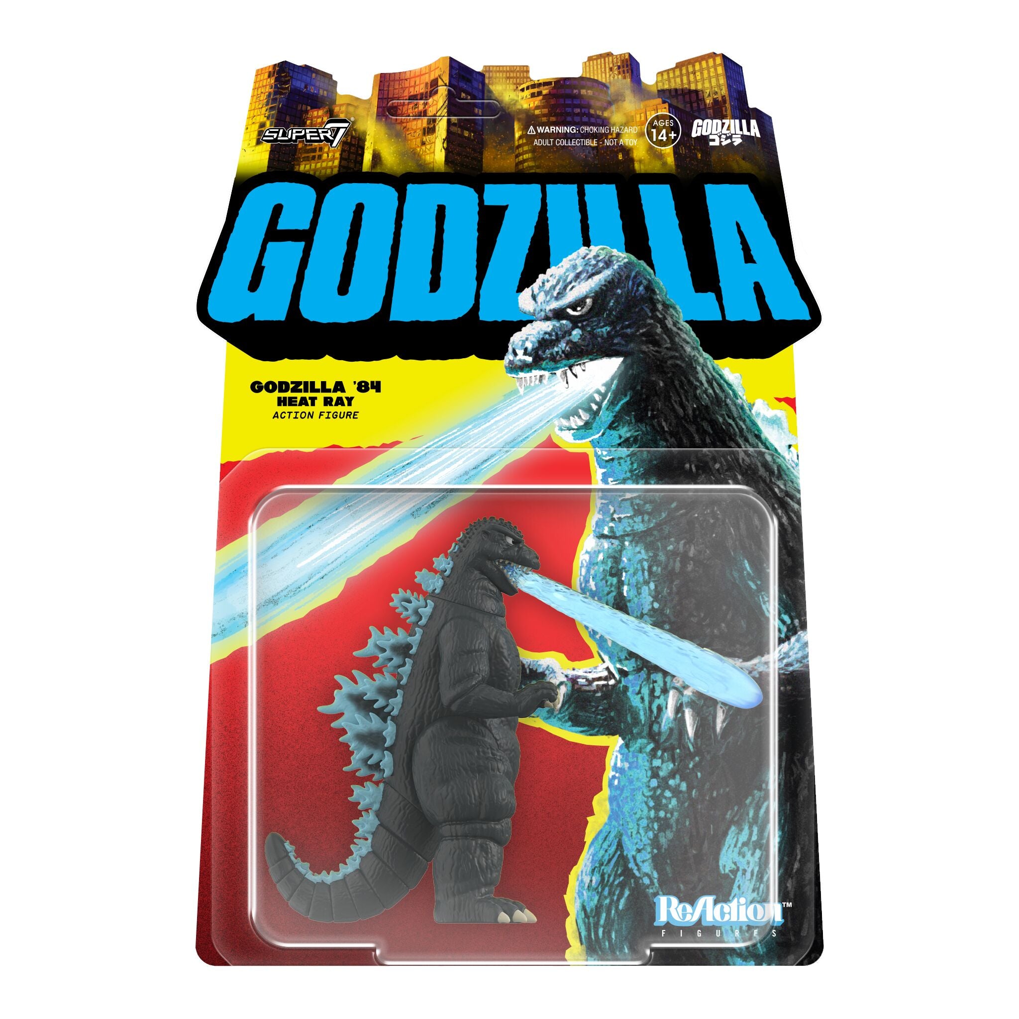Toho ReAction Figures Wave 07 - Godzilla '84 (Heat Ray), Mechagodzilla (1975), Titanosaurus, Godzilla (Semi-Clear Green version)