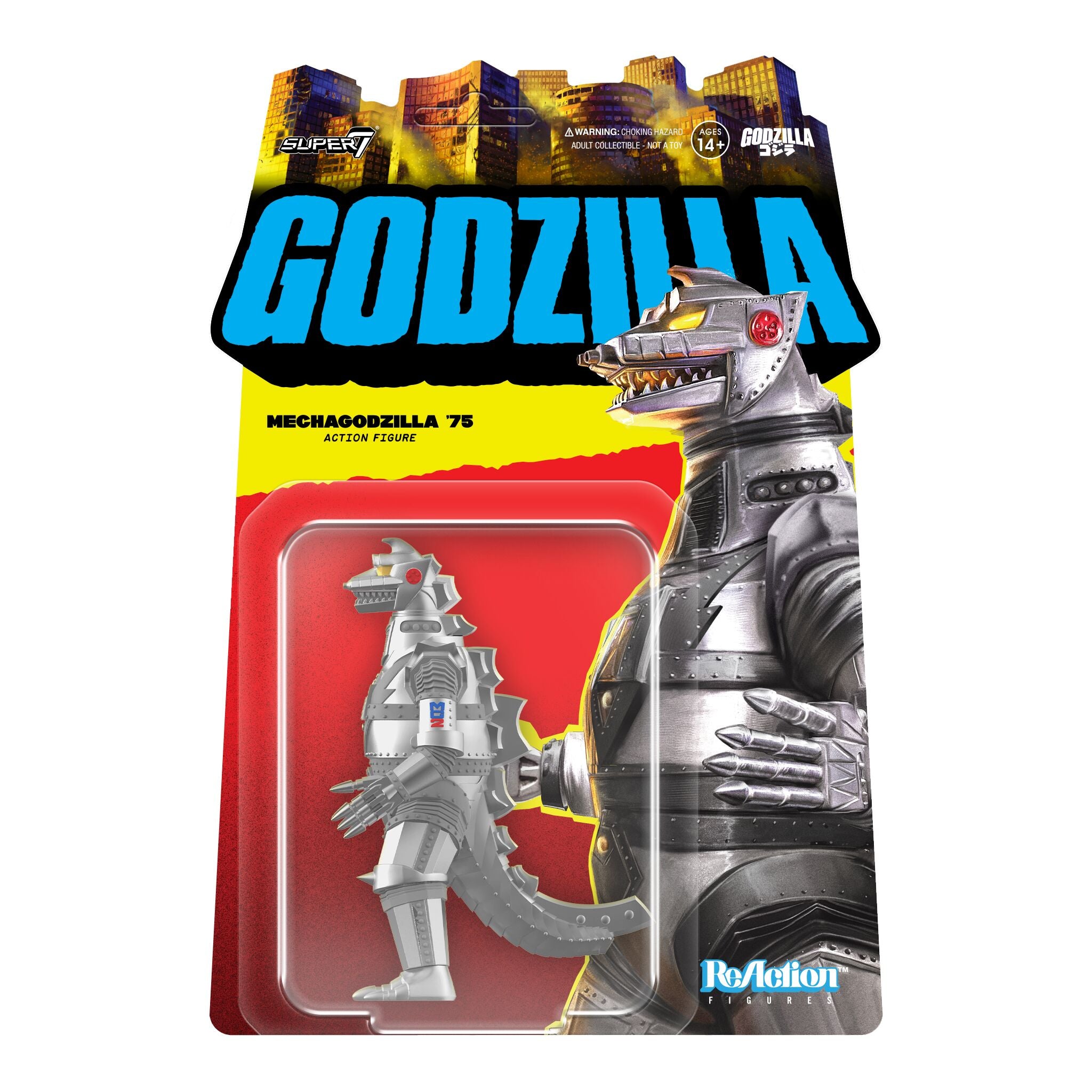 Toho ReAction Figures Wave 07 - Godzilla '84 (Heat Ray), Mechagodzilla (1975), Titanosaurus, Godzilla (Semi-Clear Green version)