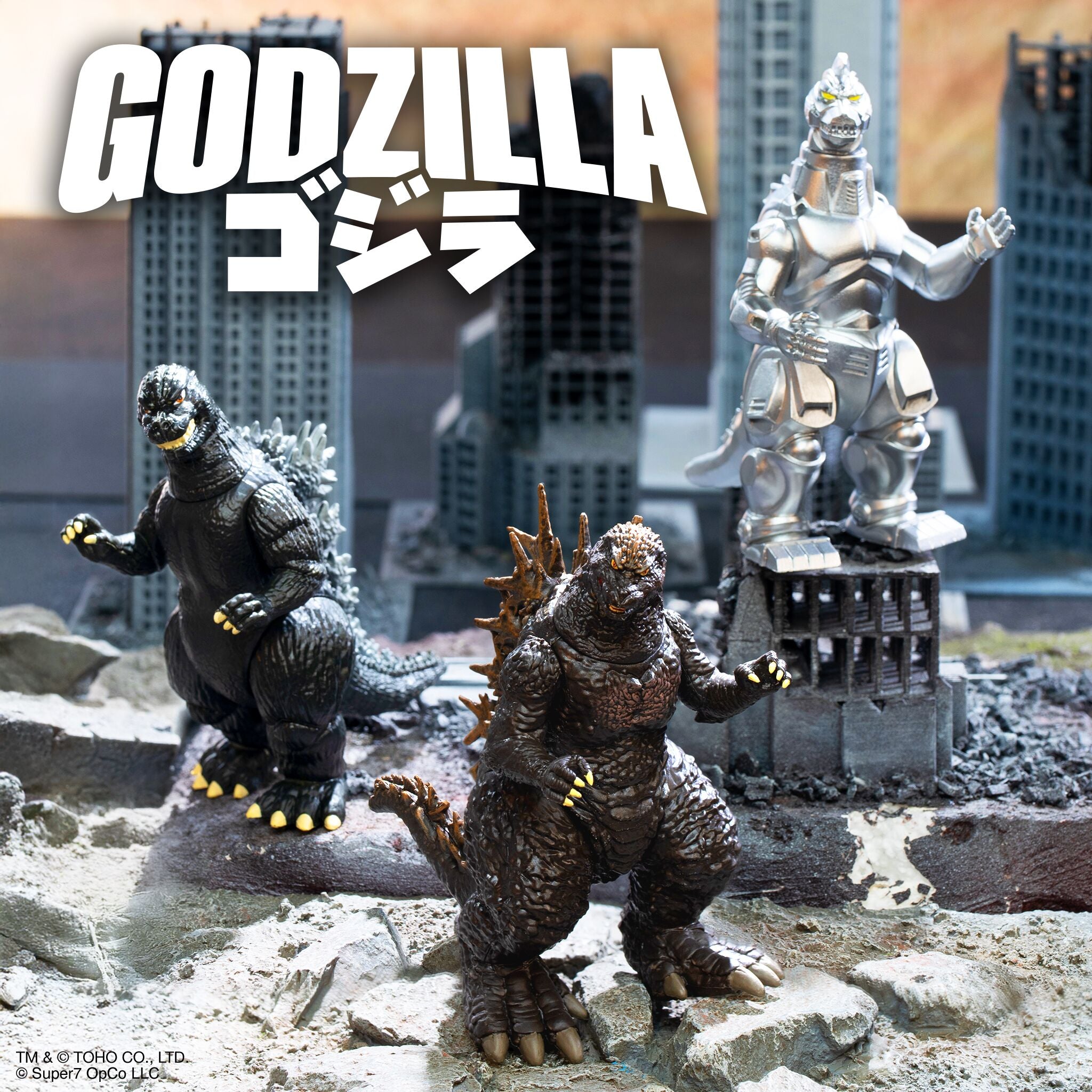 Toho ReAction Figures - Godzilla (Minus One), Godzilla '89, & Mechagodzilla '93