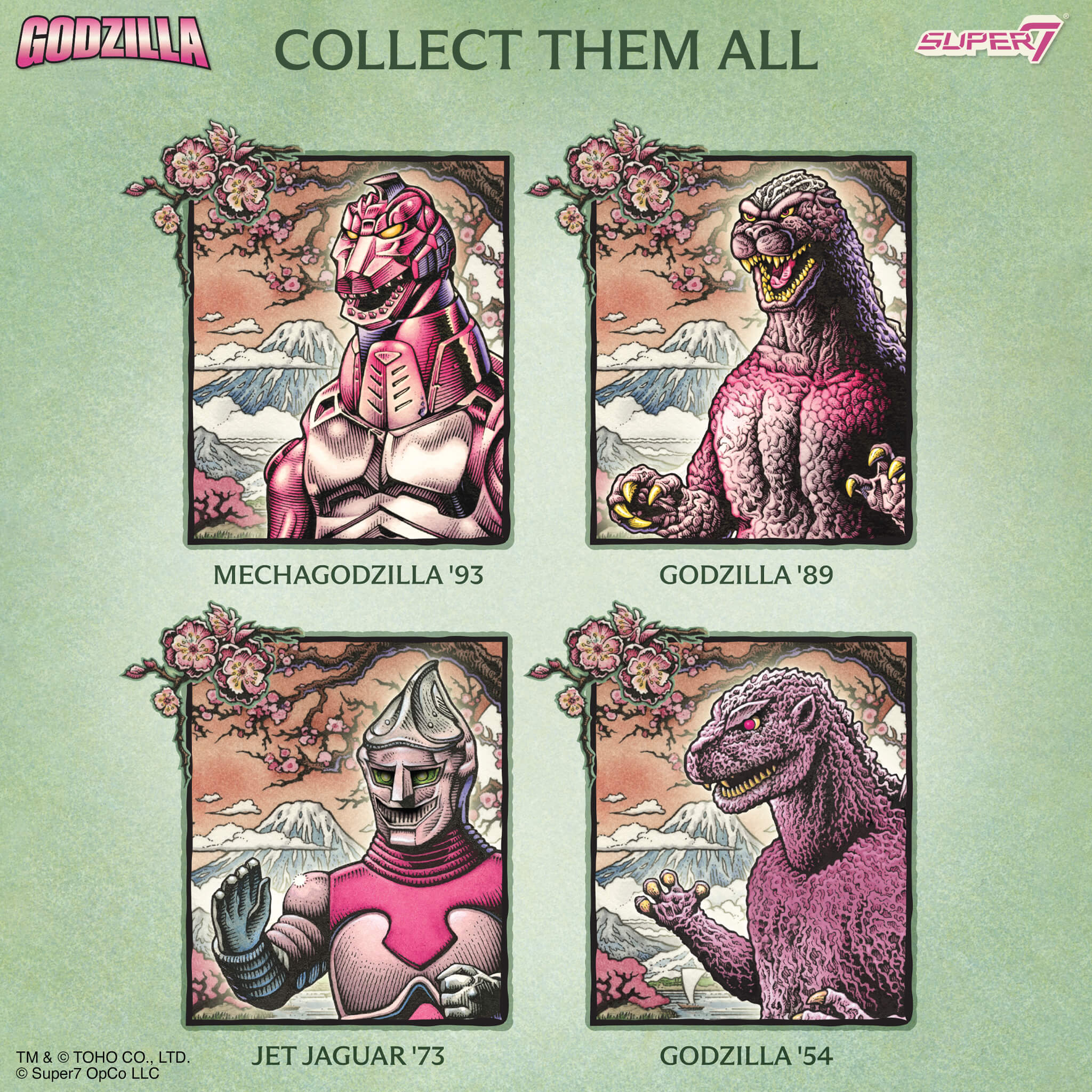 Toho ReAction Figures - Godzilla '89 (Cherry Blossom Festival)