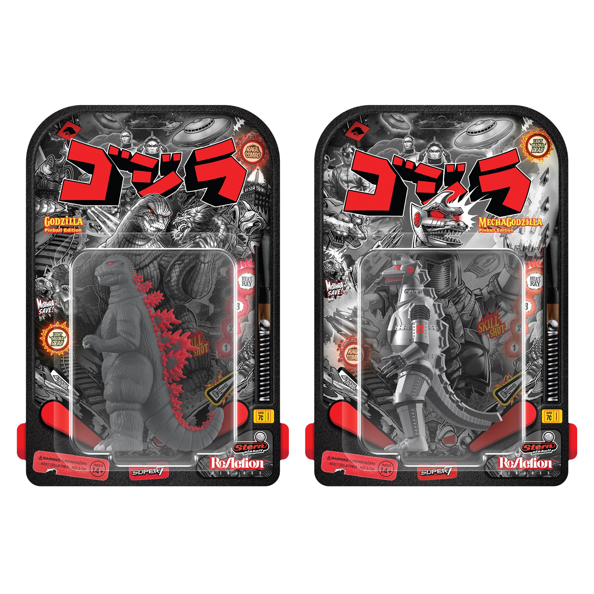 Toho ReAction Figures - Godzilla '84 & Mechagodzilla '74 (70th Stern Pinball)