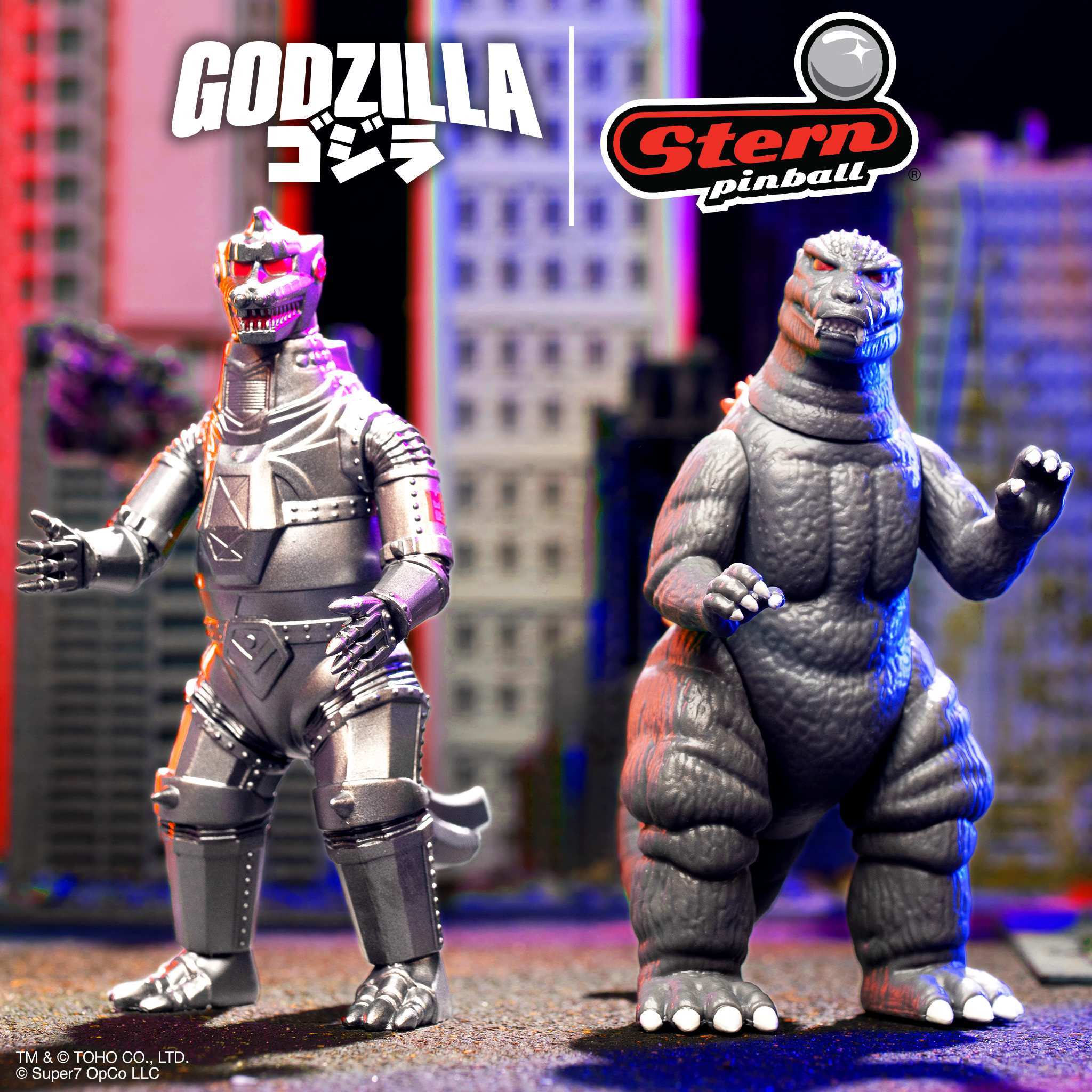 Toho ReAction Figures - Godzilla '84 & Mechagodzilla '74 (70th Stern Pinball)