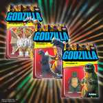 Toho ReAction Figures Wave 11 featuring SpaceGodzilla, Little Godzilla, and Mecha-King Ghidorah