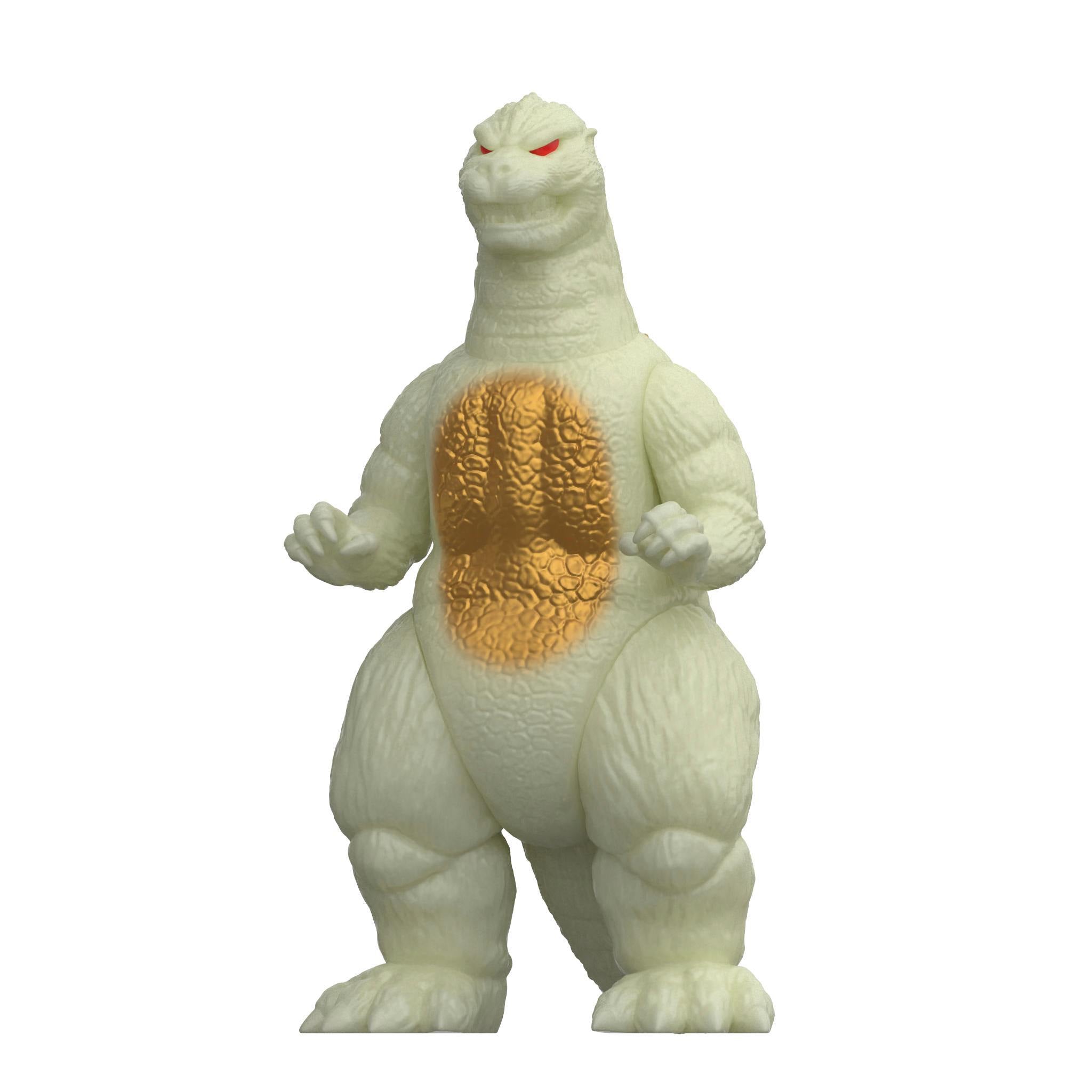 Toho ReAction Wave 12 Godzilla 89 glow variant in pale white with a gold chest plate