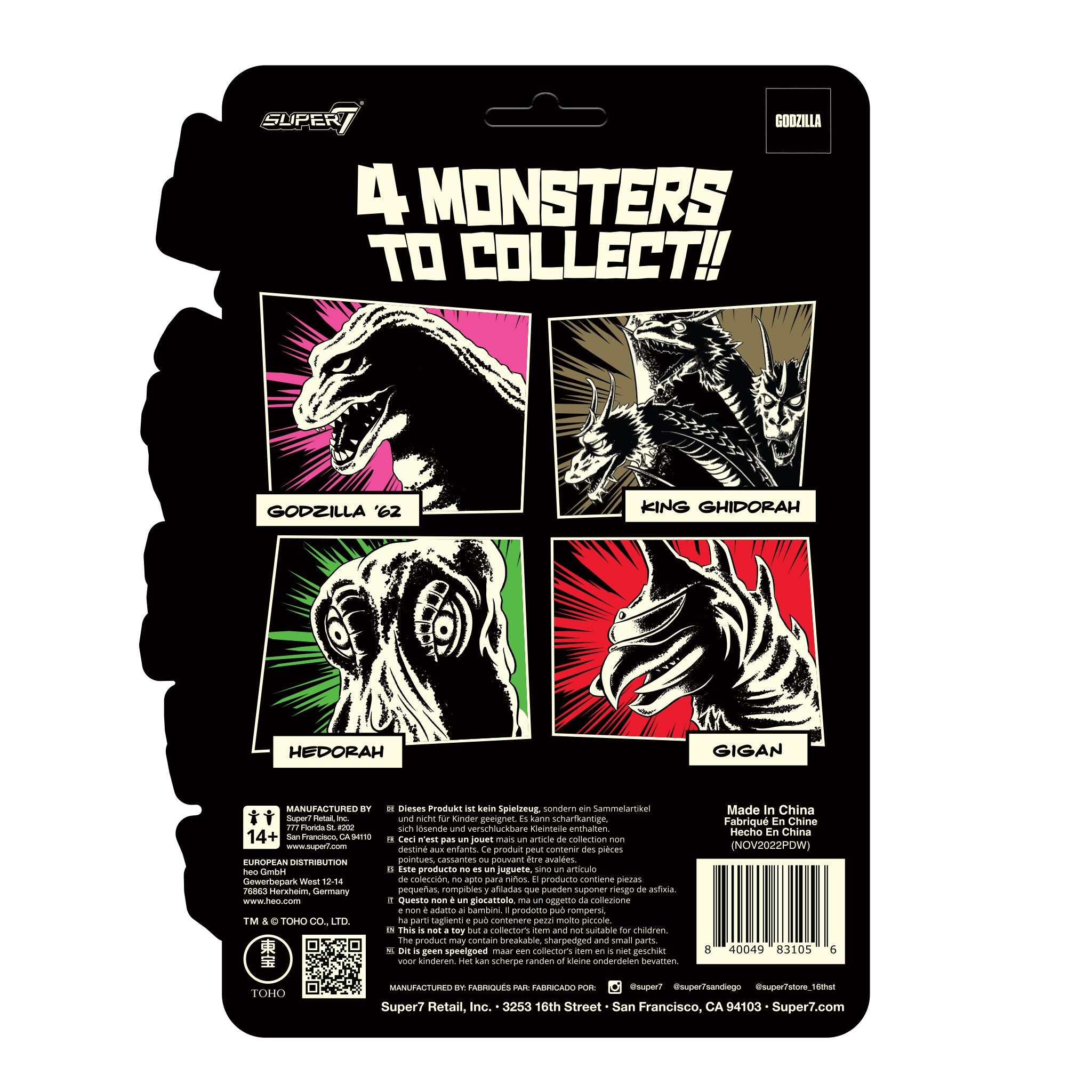 Toho ReAction Figures Wave 4 - King Ghidorah (Glow)