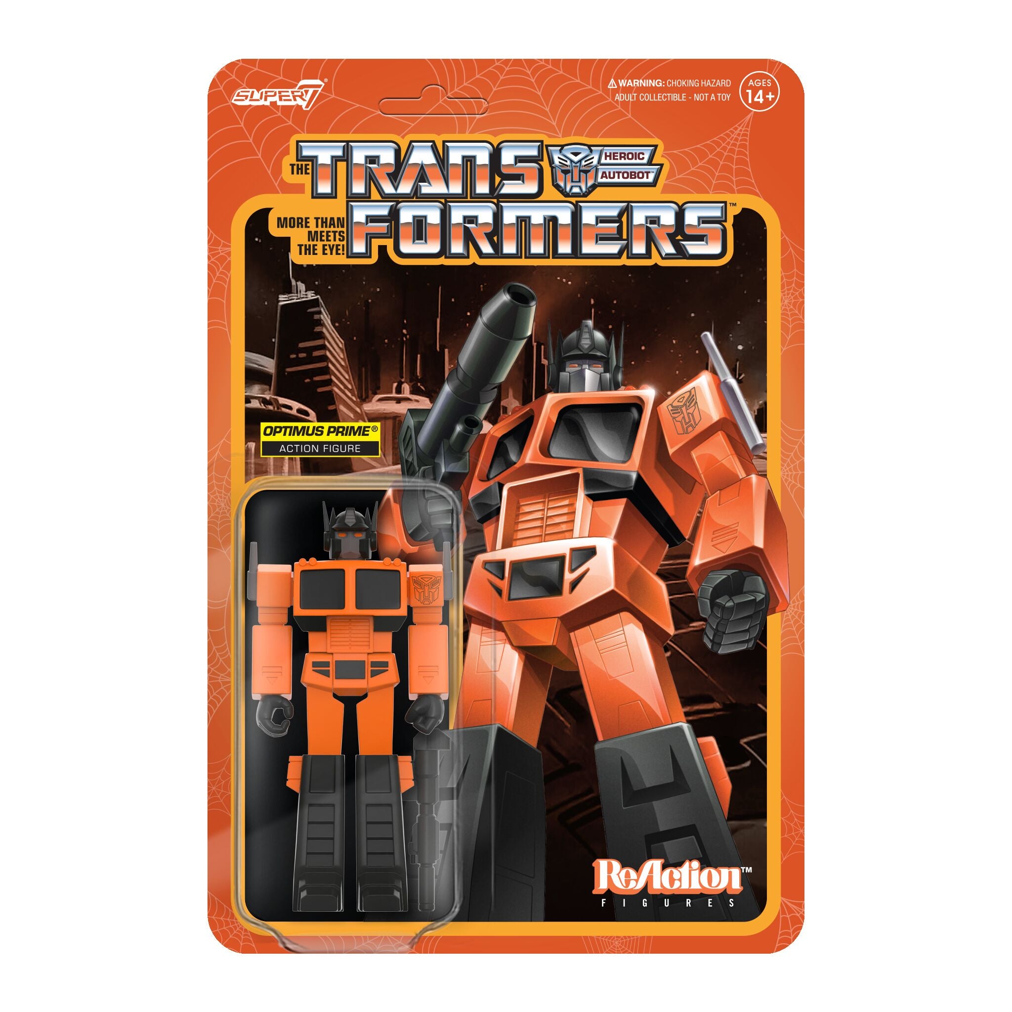 Transformers ReAction Figure - Optimus Prime (Orange/Black)