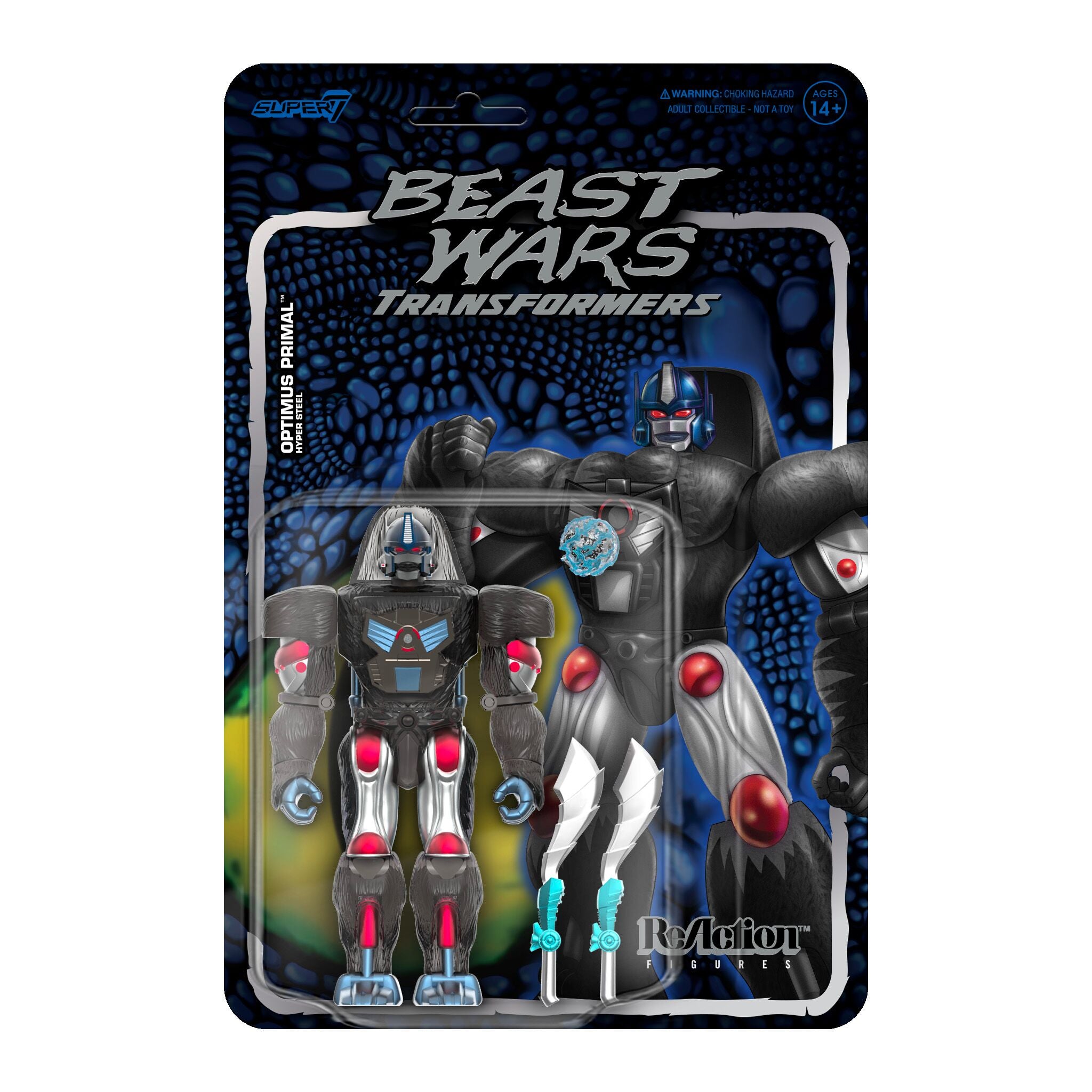 Transformers ReAction Wave 7 Beast Wars - Optimus Primal (Metallic)
