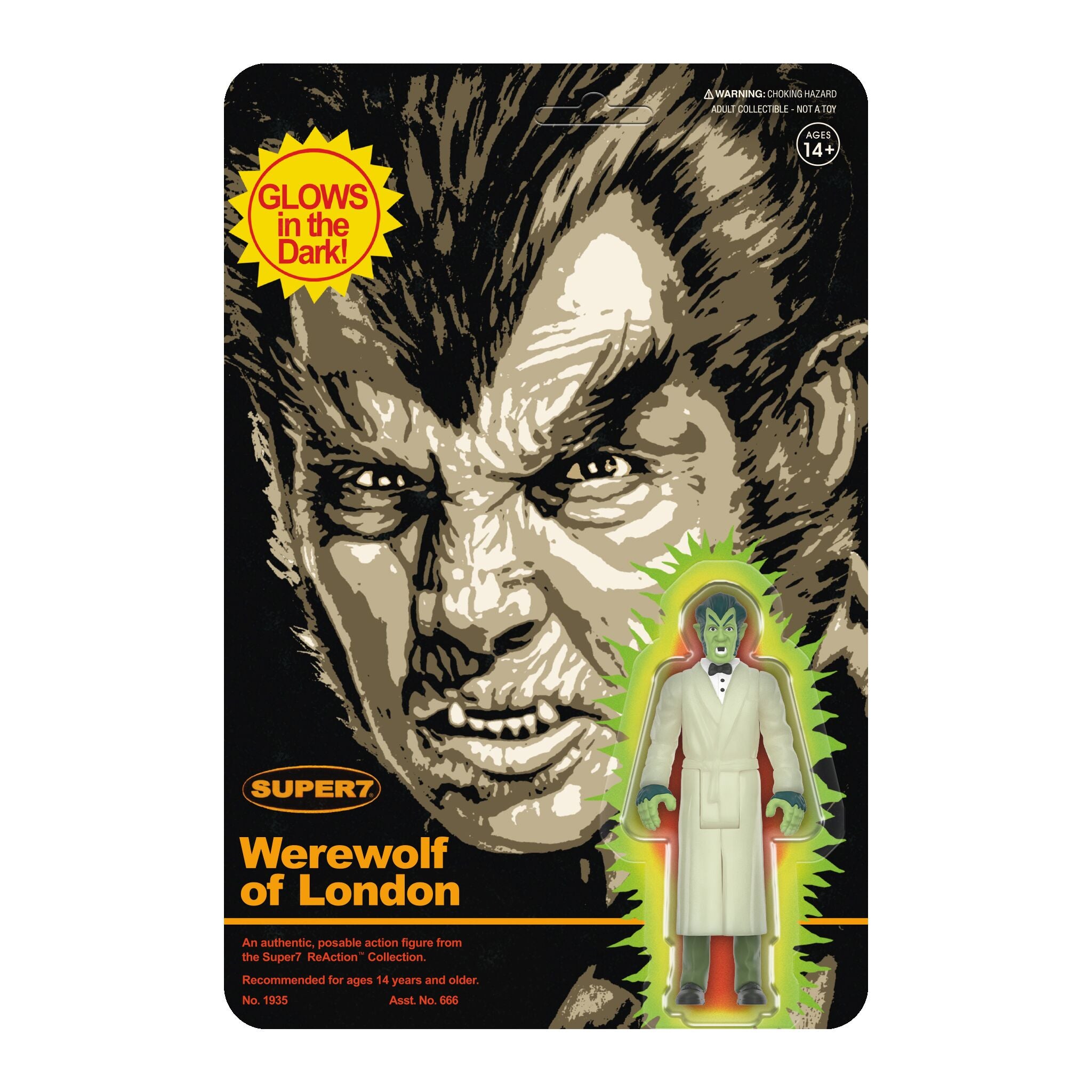 Werewolf Of London ReAction Figures Wave 02 - Werewolf of London (Monster Glow)