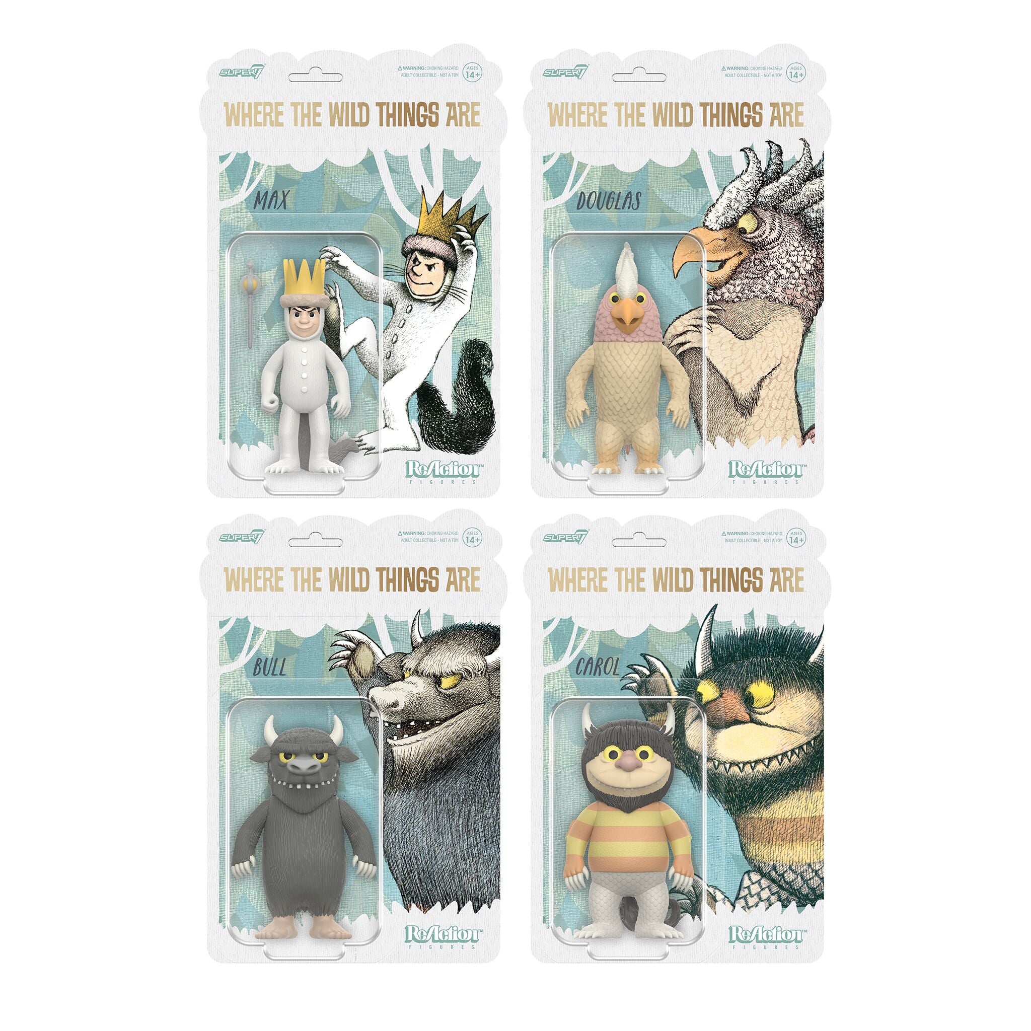 Where The Wild Things Are ReAction Figures Wave 01 - Max, Carol, Bull, & Douglas